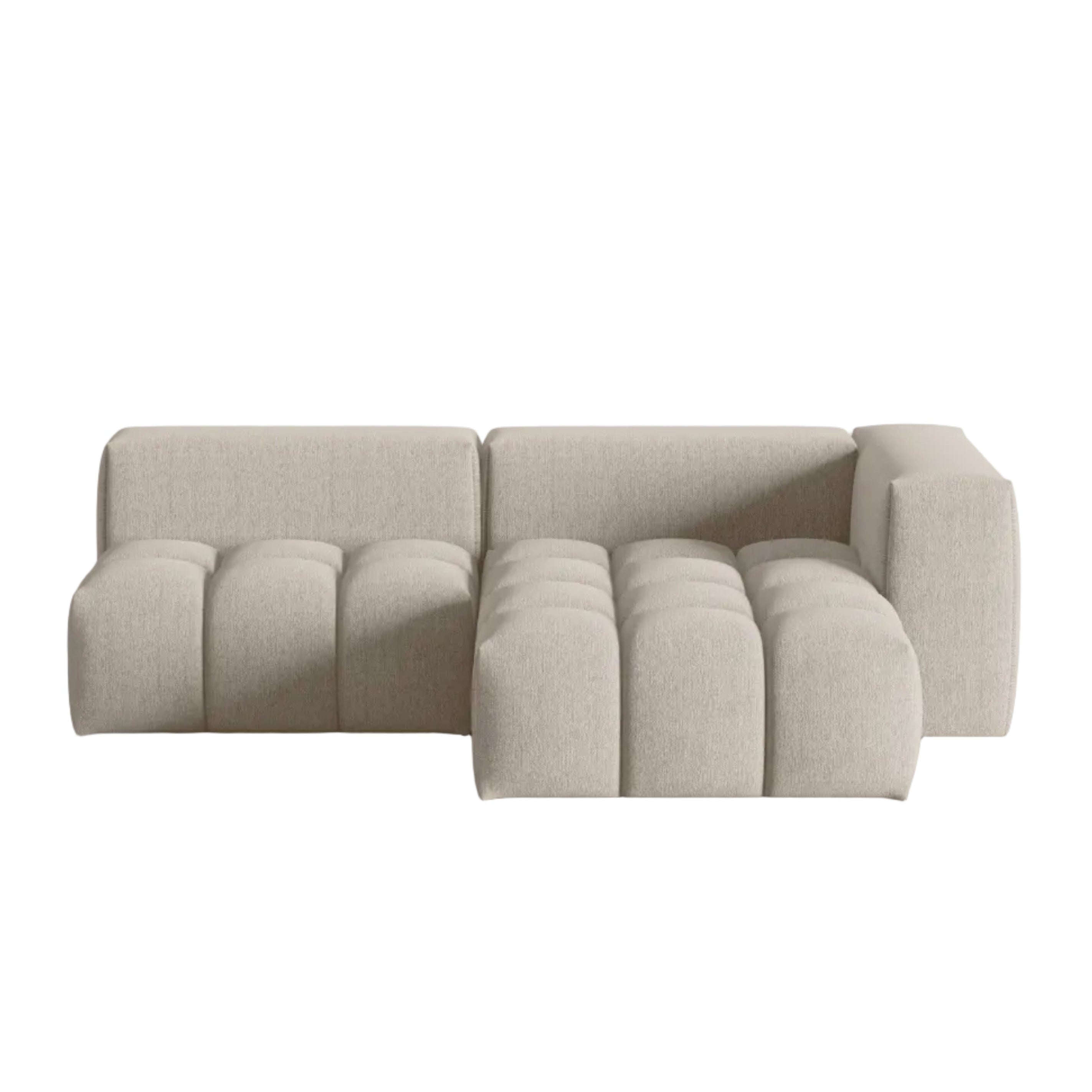 Right-facing open 3-seater corner sofa VERONA sand