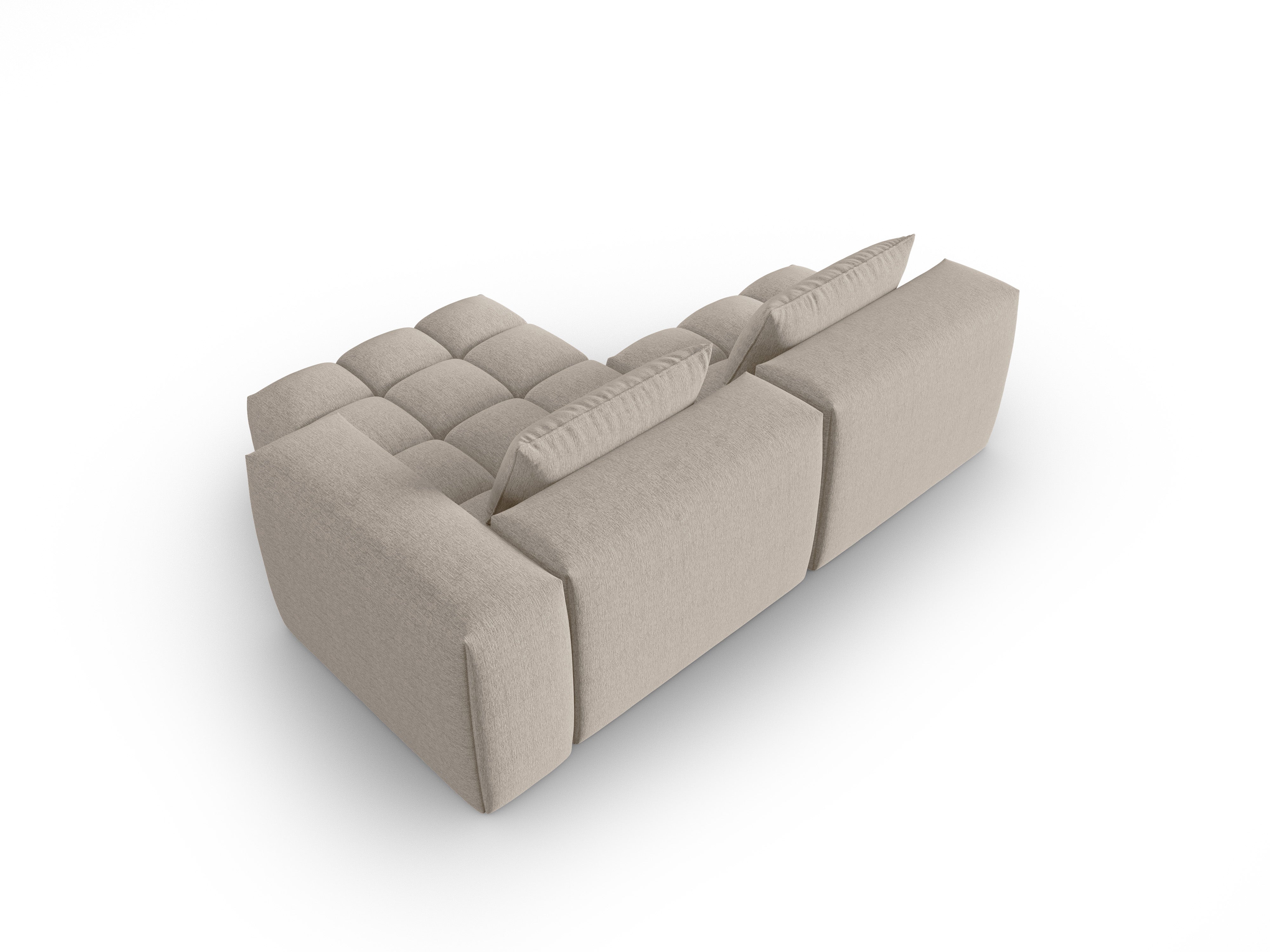 Right-facing open 3-seater corner sofa VERONA sand
