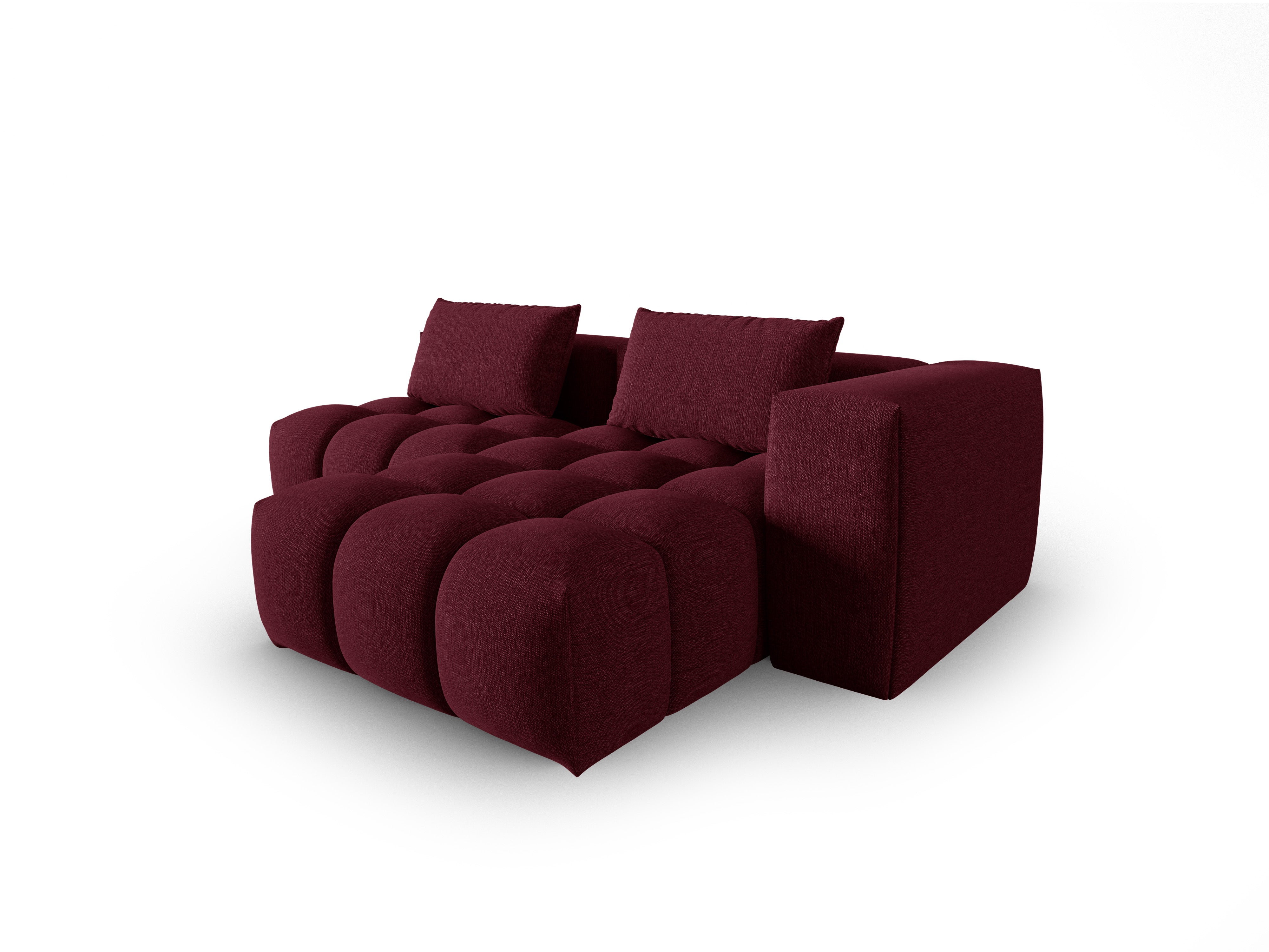 Right-facing open 3-seater corner sofa VERONA burgundy