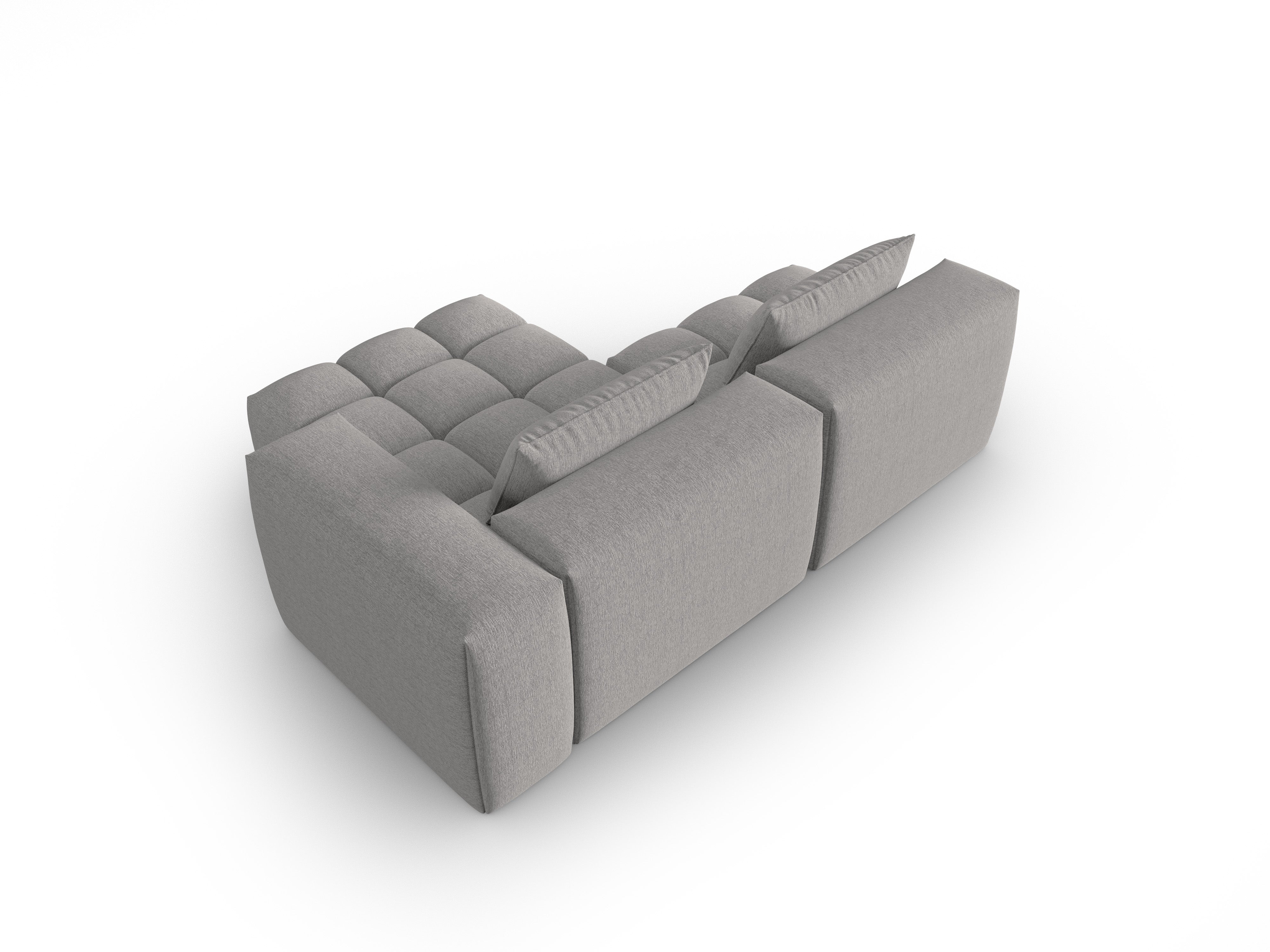 Right-facing open 3-seater corner sofa VERONA warm gray