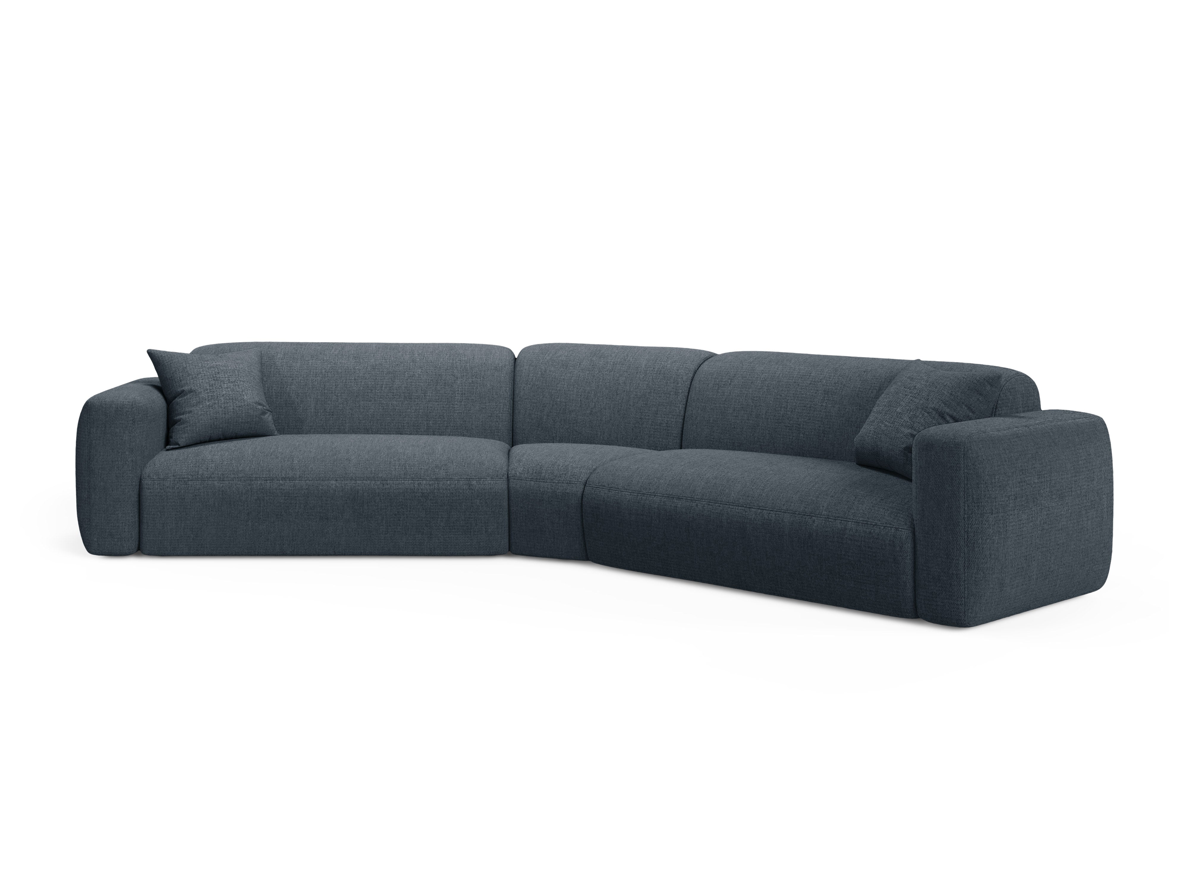 Symmetrical Corner Sofa STRINO Blue Chenille