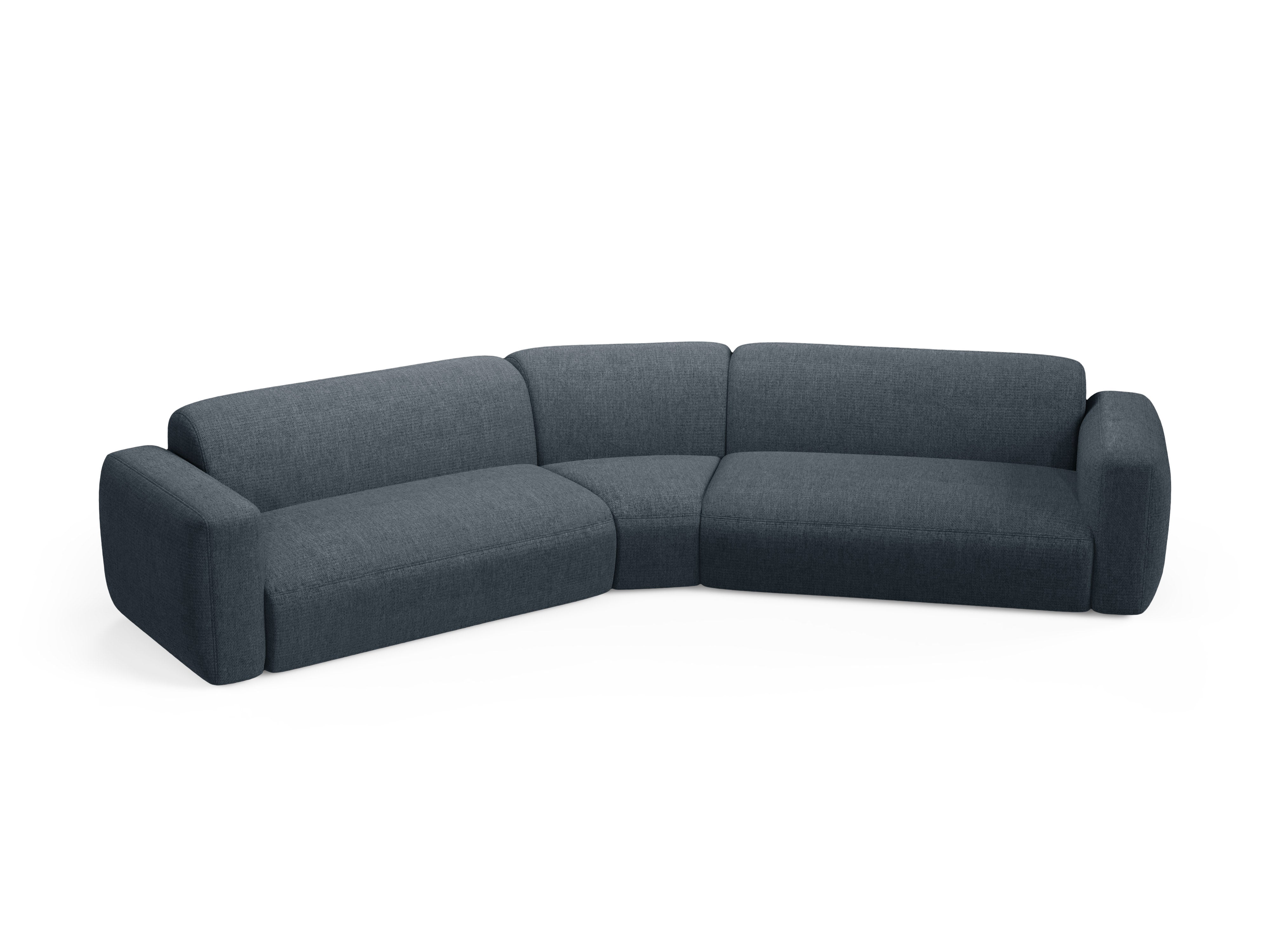 Symmetrical Corner Sofa STRINO Blue Chenille