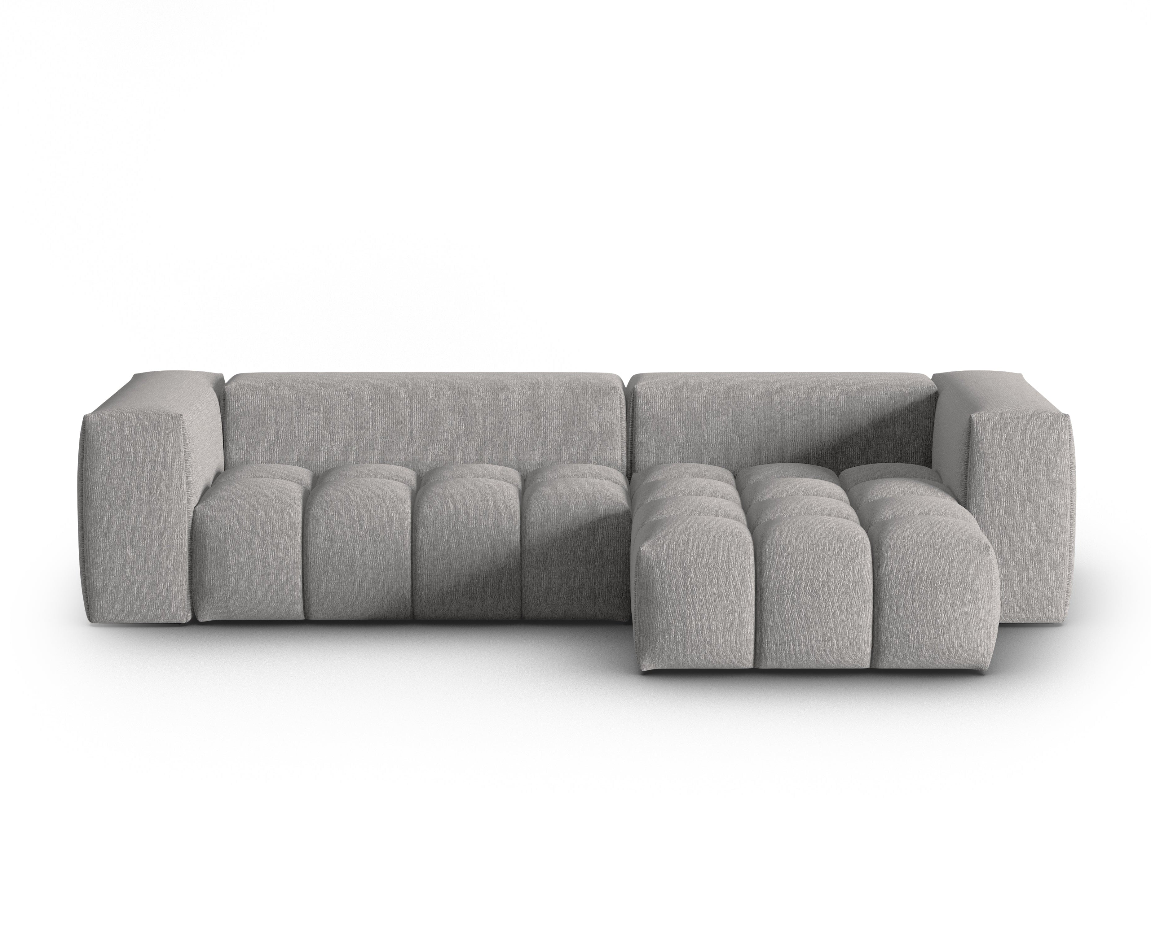 Right-facing 3-seater corner sofa VERONA warm gray