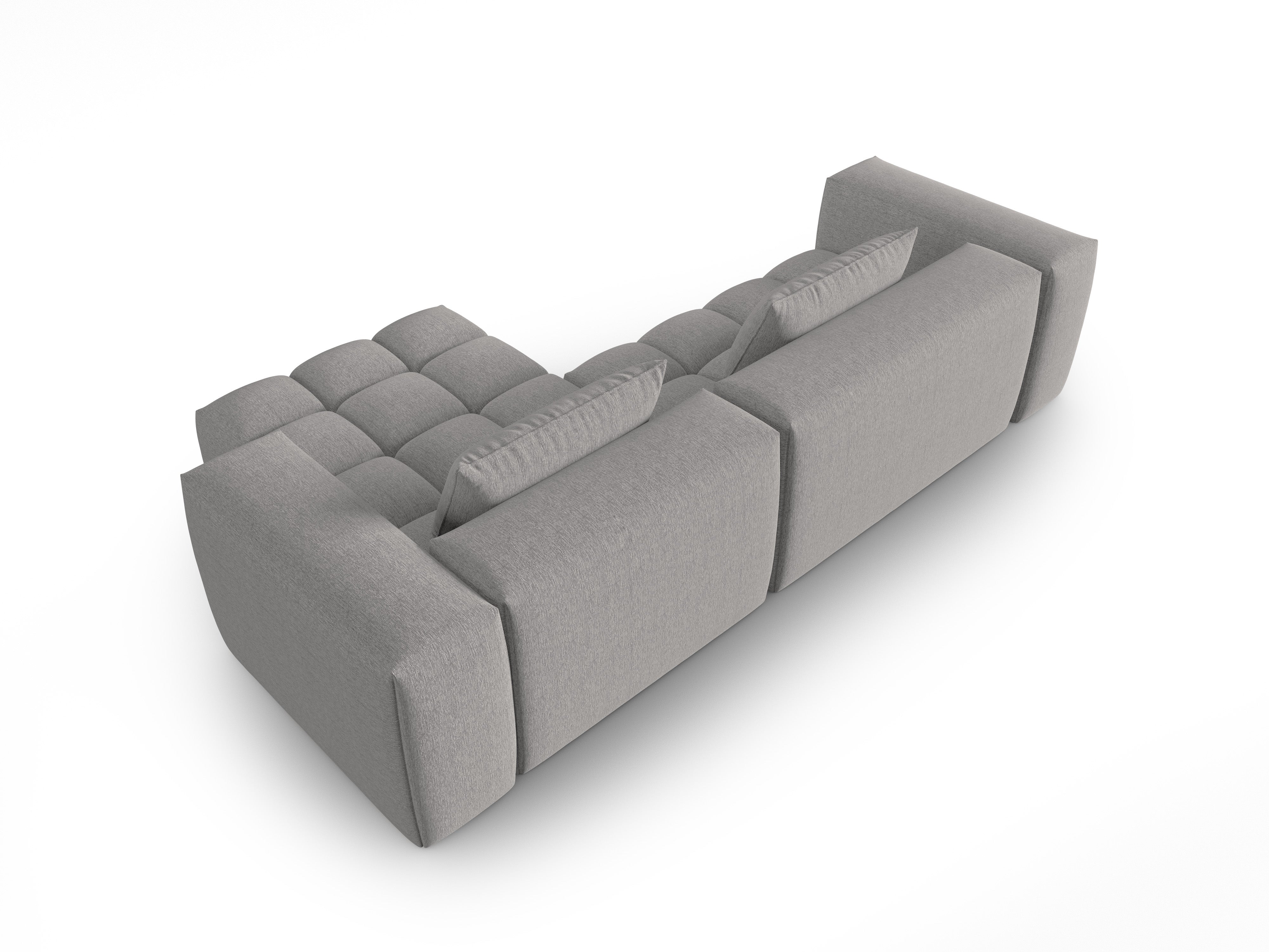 Right-facing 3-seater corner sofa VERONA warm gray