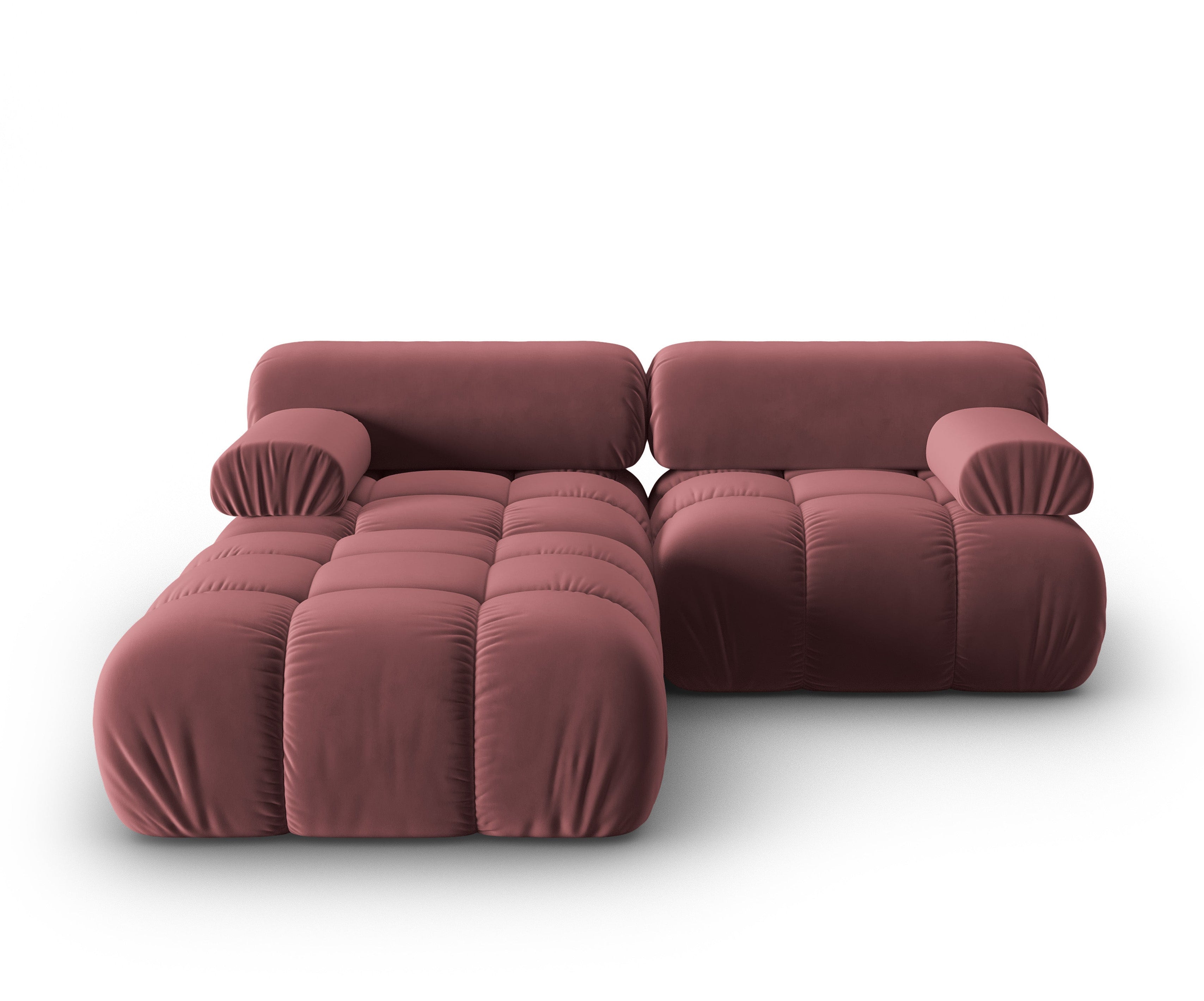 CORTINA Pink Velvet 3-Seater Sofa