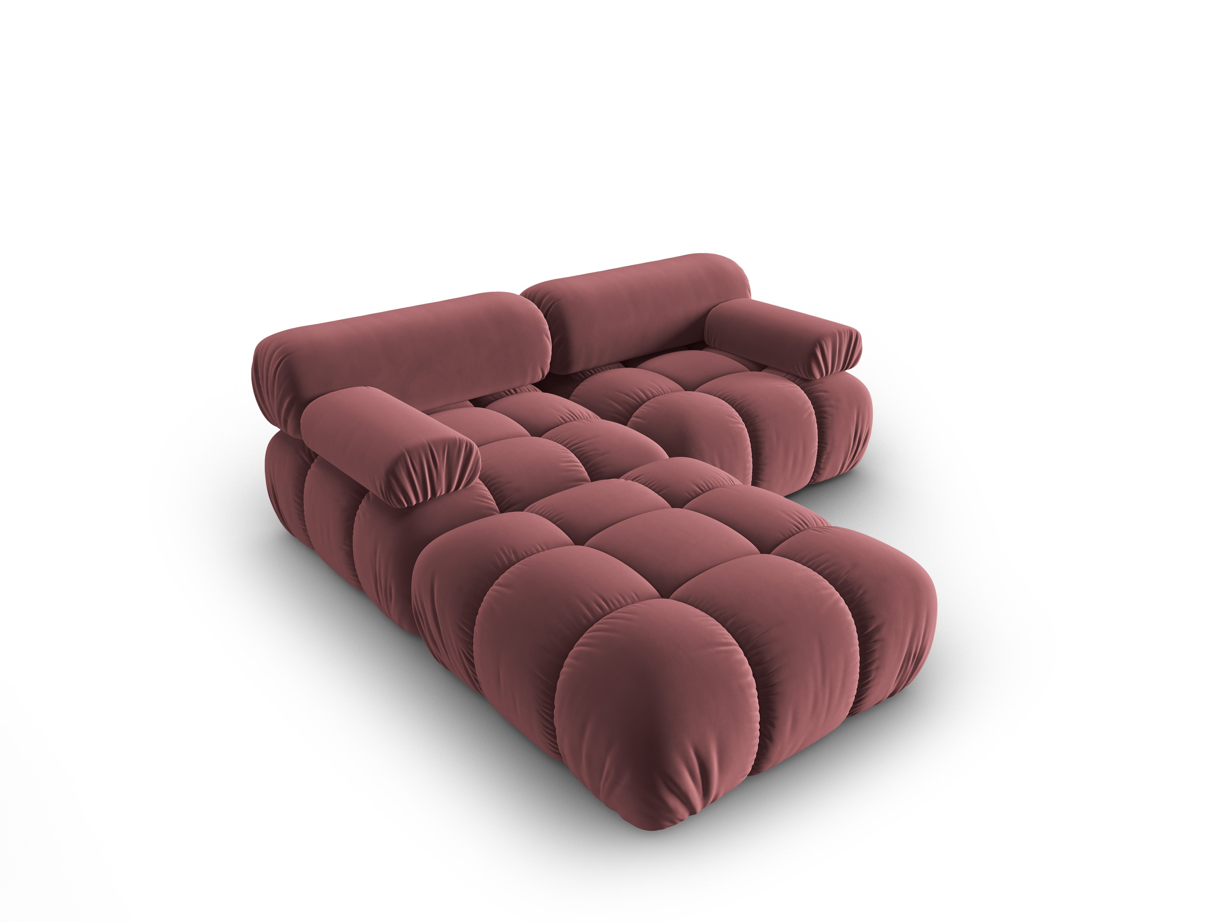 CORTINA Pink Velvet 3-Seater Sofa