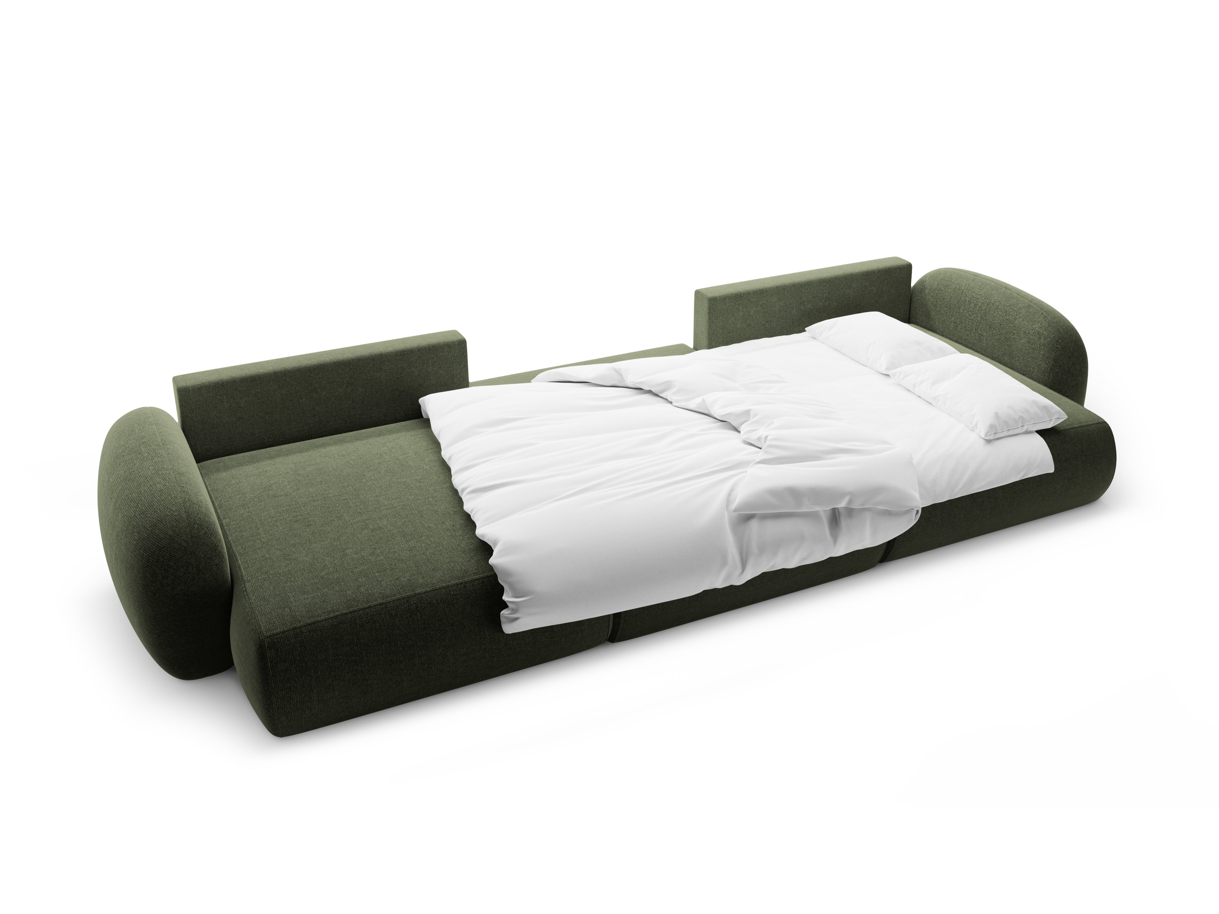 Panoramic Sofa with Sleeping Function for 5 People TONALE Green