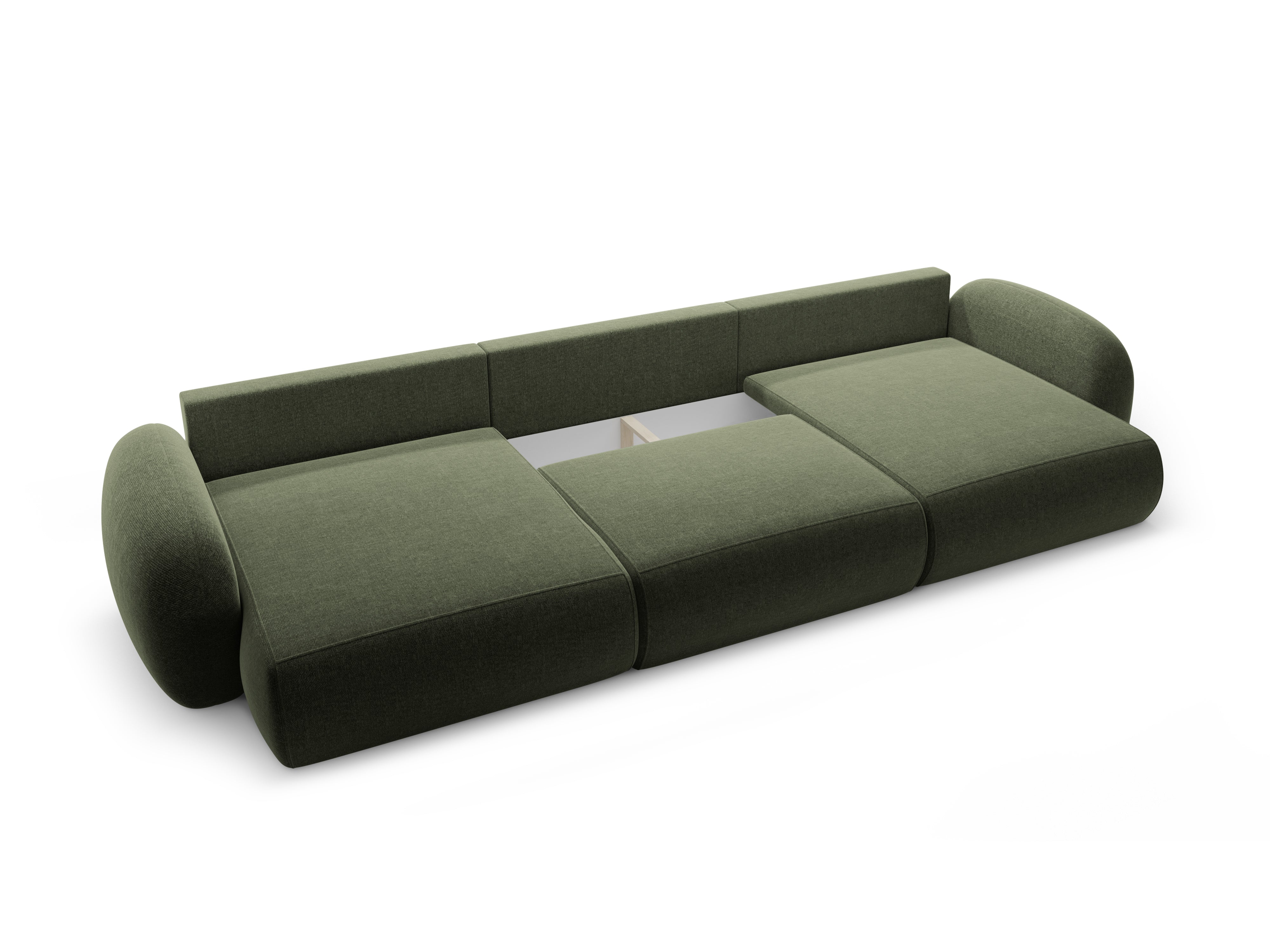 Panoramic Sofa with Sleeping Function for 5 People TONALE Green