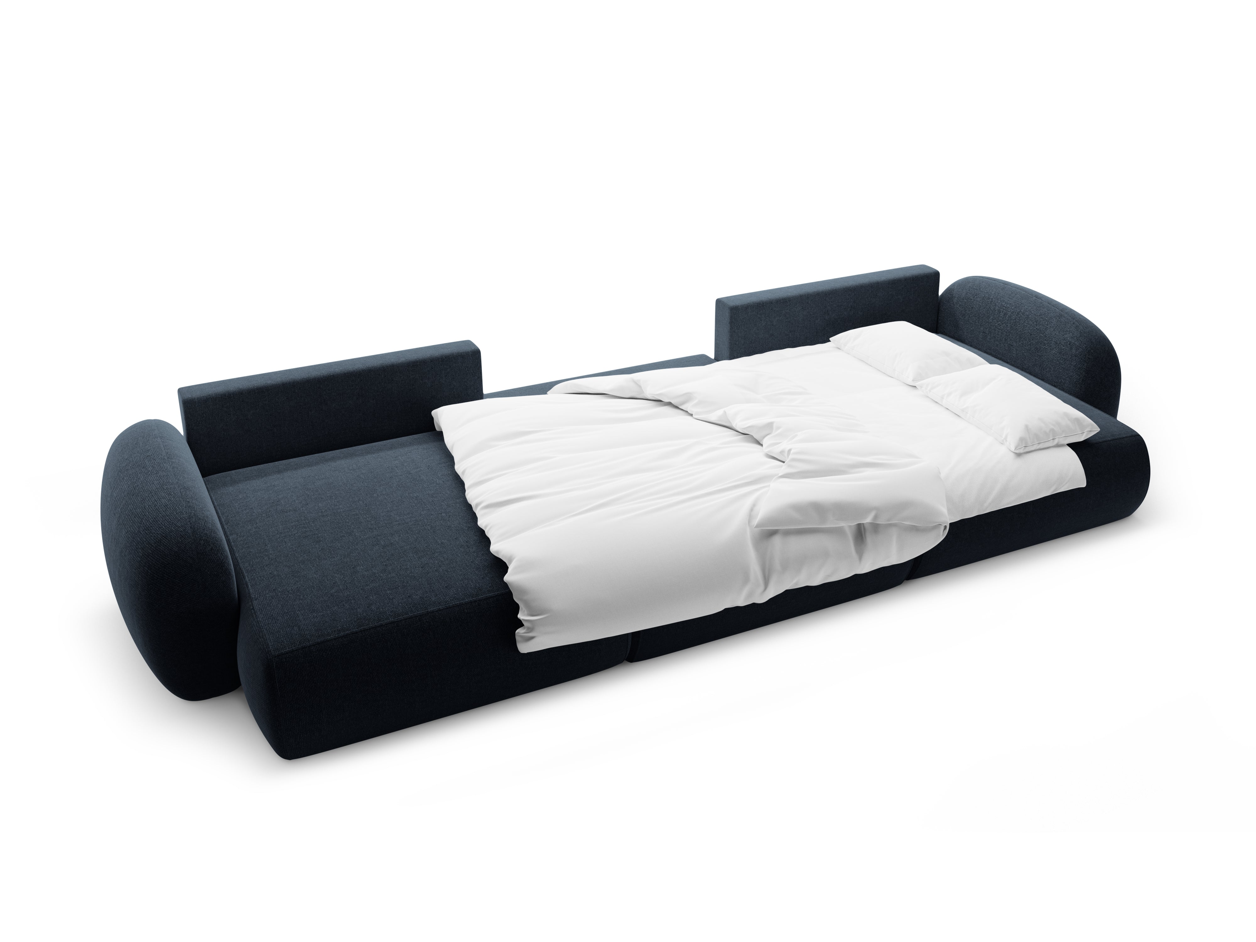 Pohovka panoramatická s funkciou spania pre 5 osôb TONALE tmavomodrá