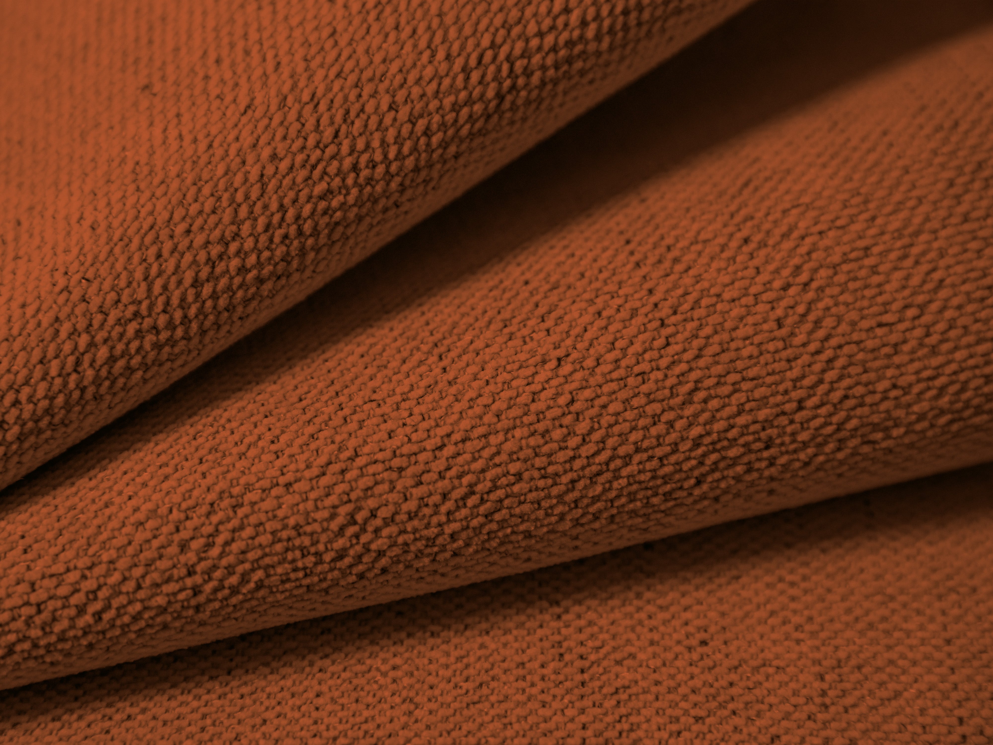 Pravostranný panoramatický rohový gauč pre 7 osôb CAMPI tehlový šenil