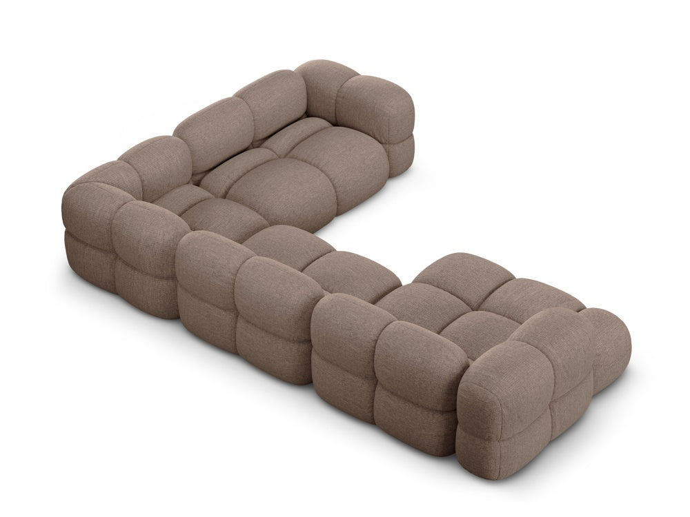 Right-facing U-shaped corner sofa LORETTO cappuccino