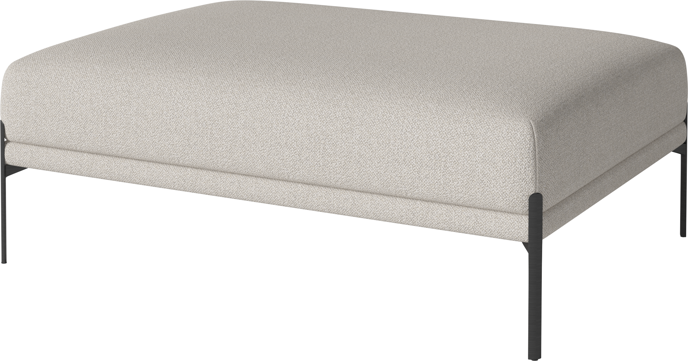 Puf CAISA čierna oceľová základňa