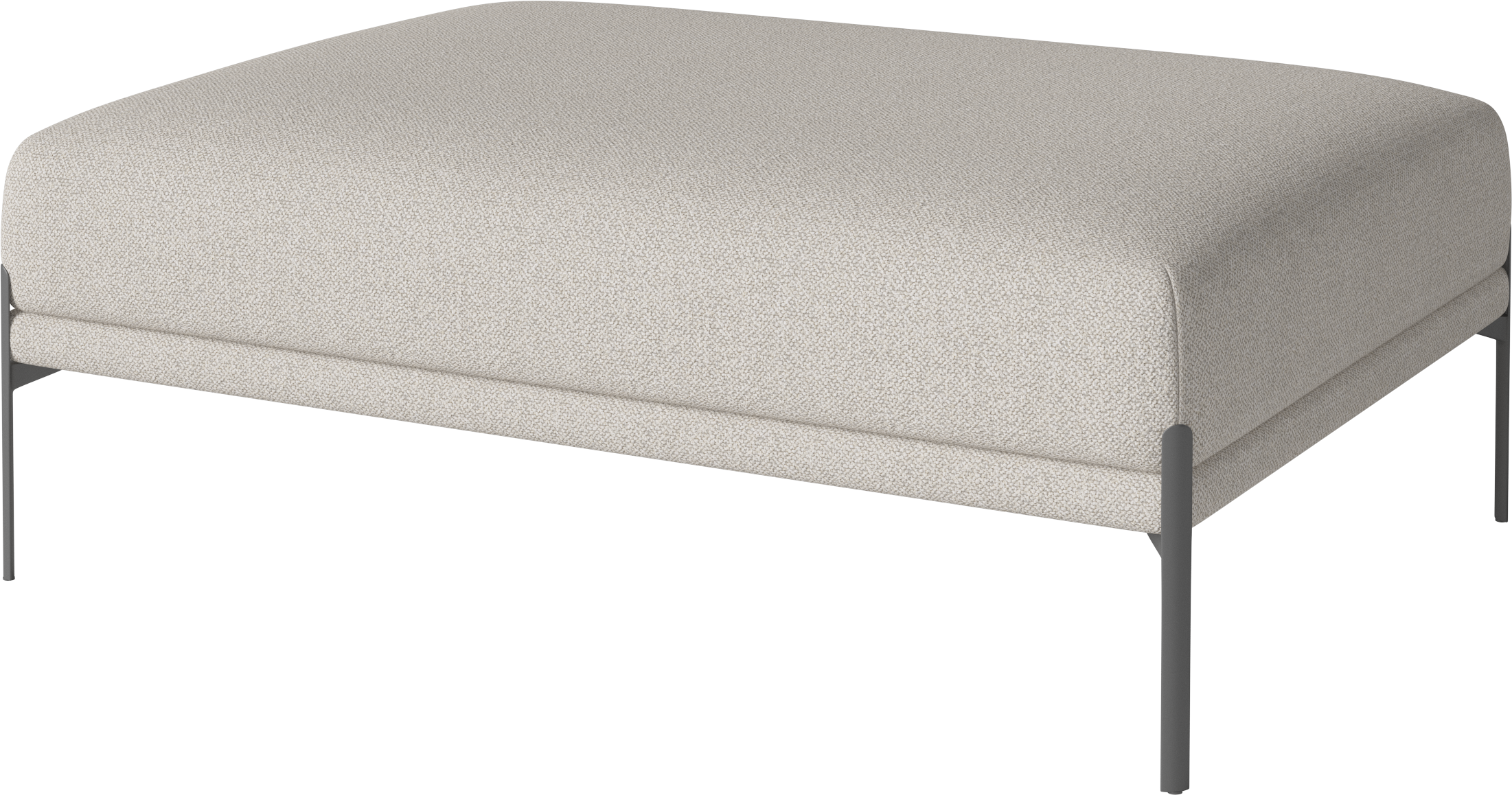 Puf CAISA šedá oceľová základňa