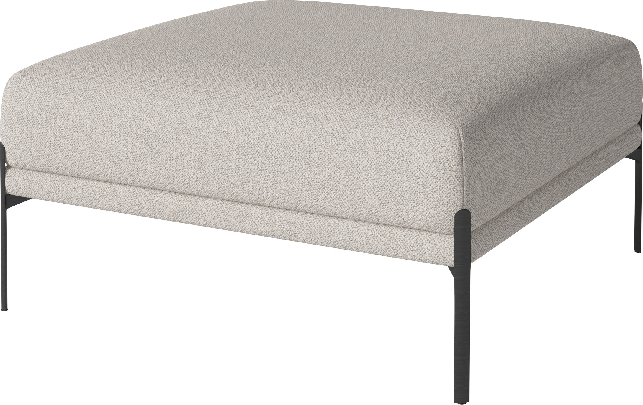 Puf CAISA čierna oceľová základňa