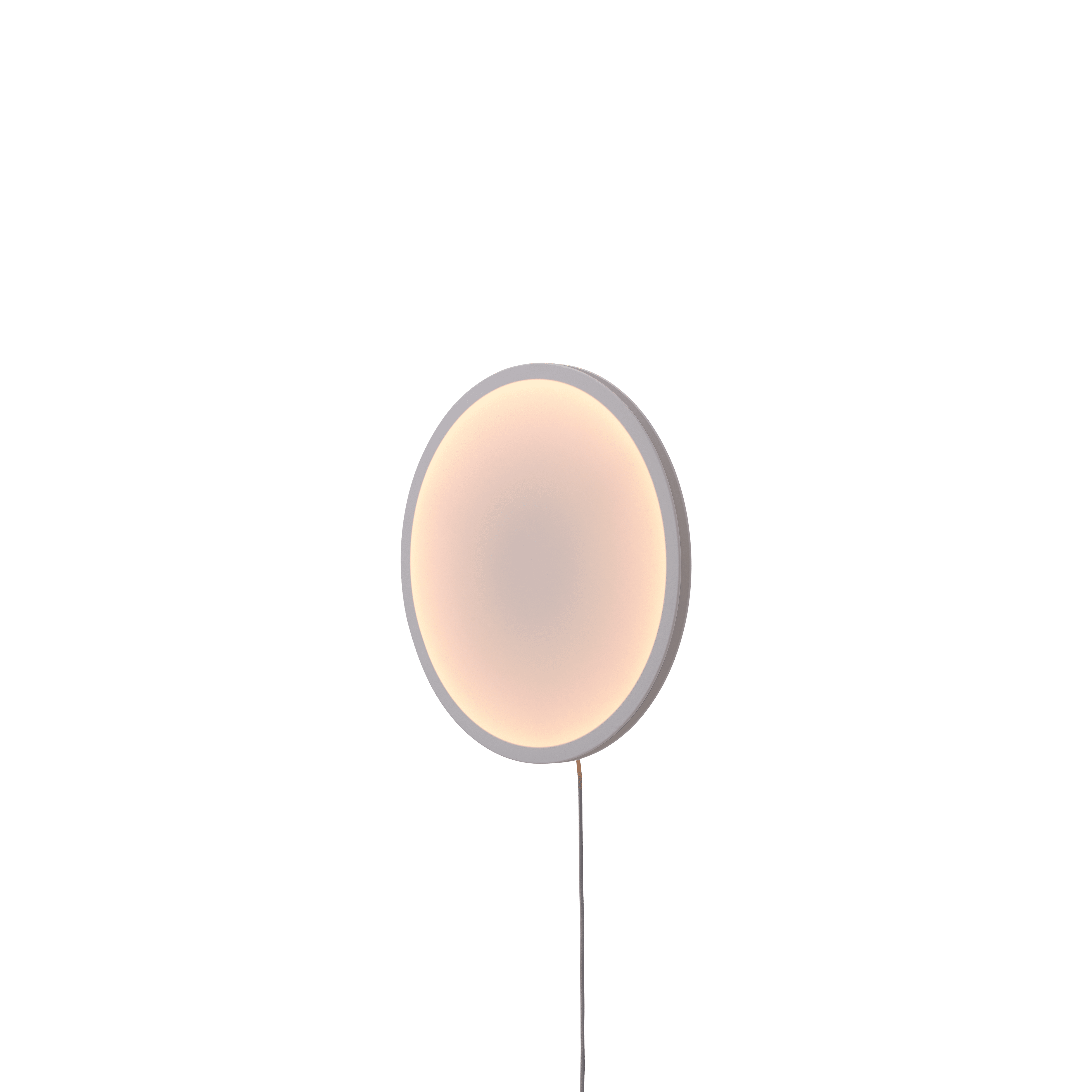 Nástenná lampa CALM biela so šedým okrajom