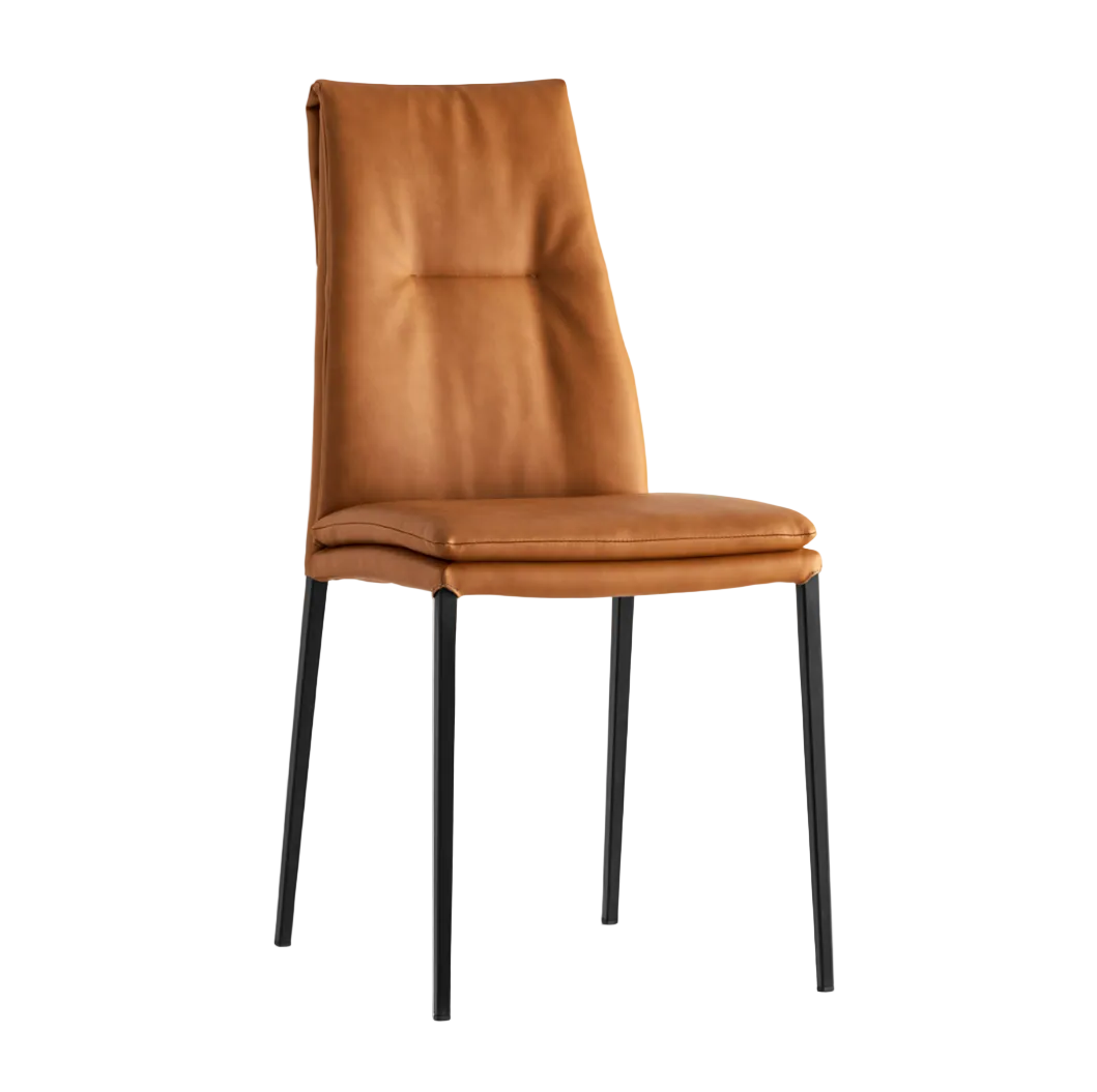 Čalúnená stolička CARMEN s čiernym podstavcom