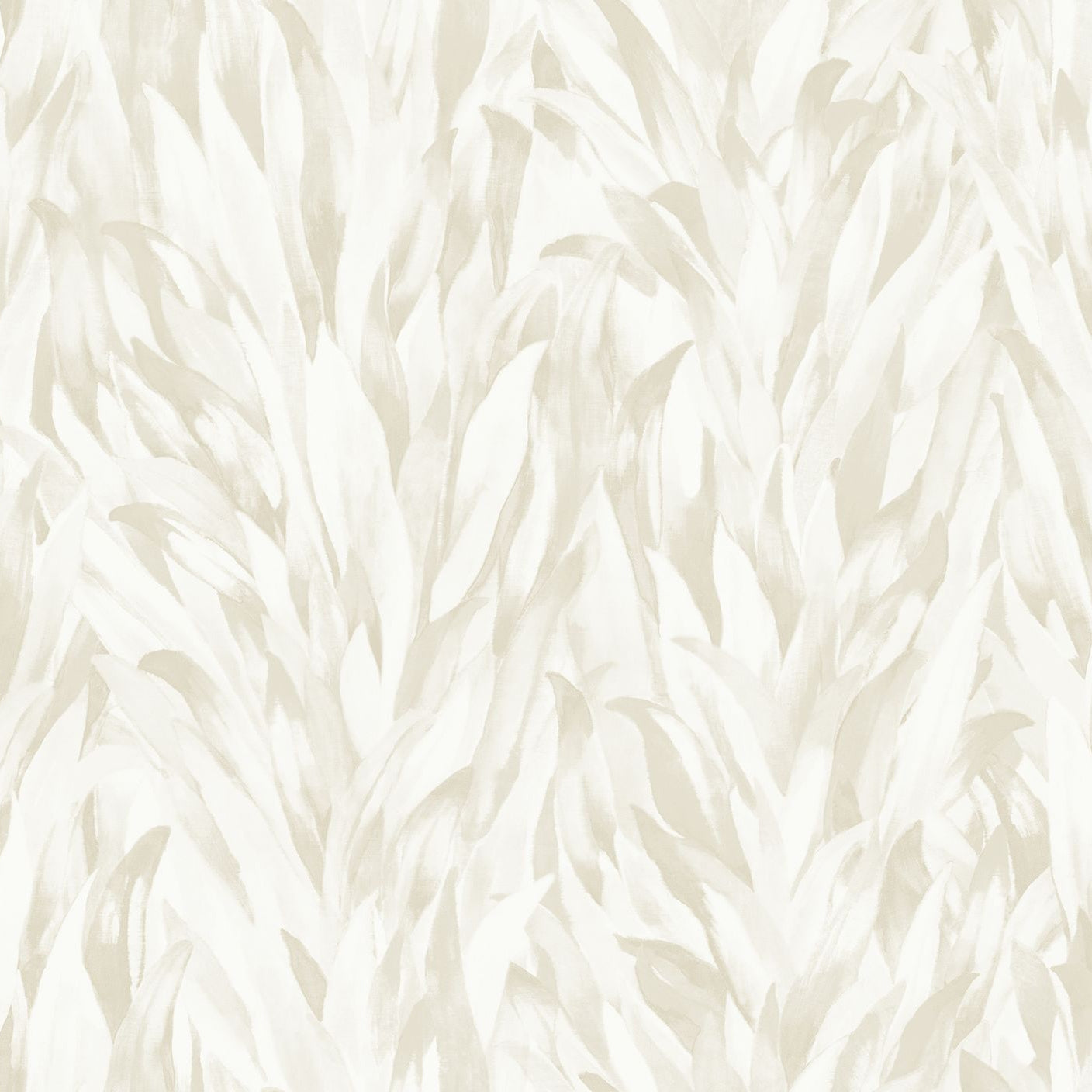 Textile wallpaper with a plant leaf pattern NOLINE - GRÈGE gray with beige