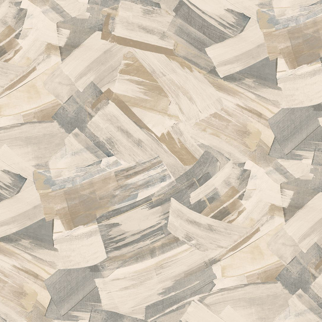 Metallic Wallpaper with Abstract Pattern IMPULSION - PLATINUM PEARL