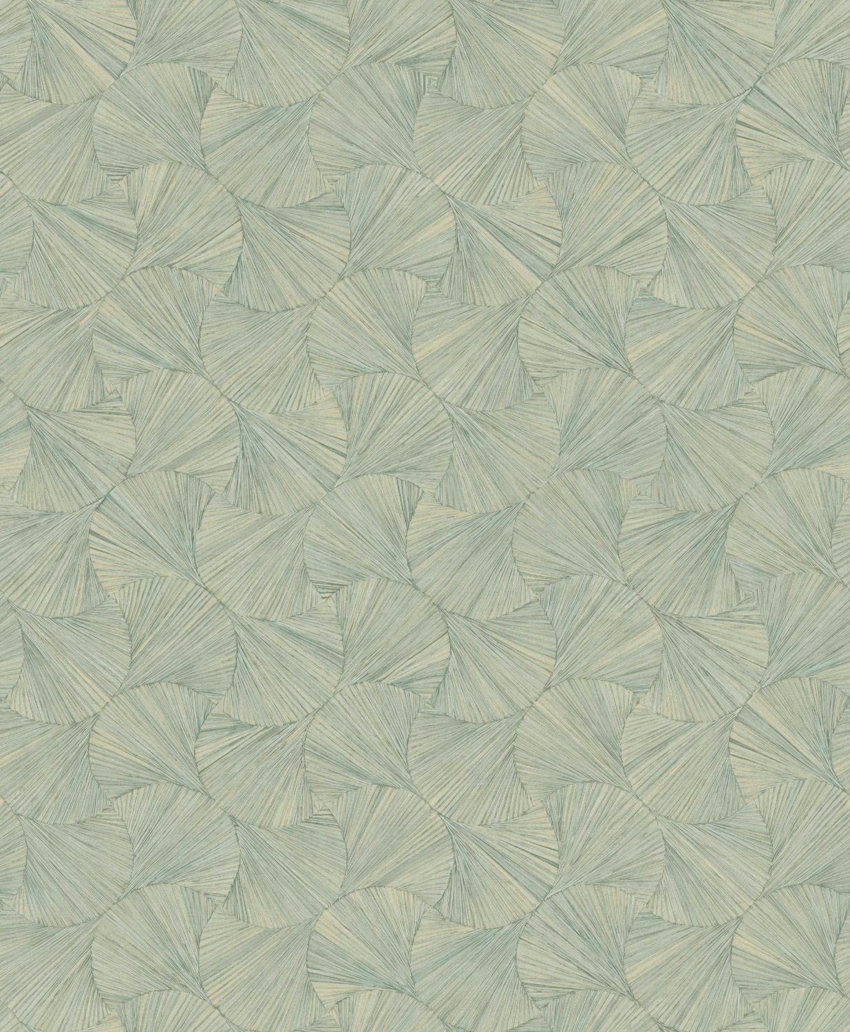 Tapeta štrukturálna geometrická s rastlinným motívom listov LOMBOK - OPALINE svetlozelená