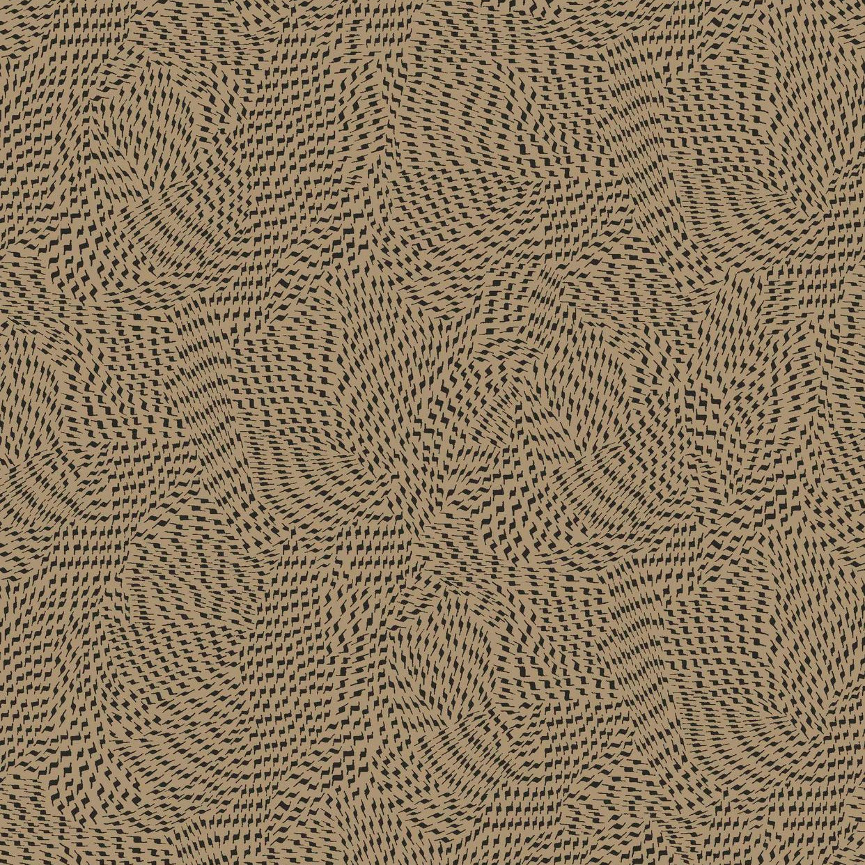 Tapeta s abstraktným vzorom PASSY - DORE/NOIR hnedá s čiernou