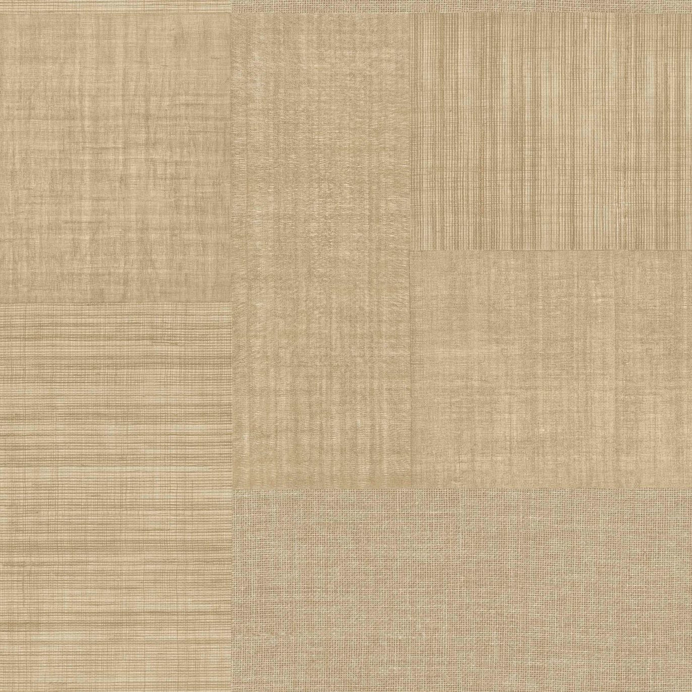 Tapeta štrukturálna geometrická patchwork napodobňujúca tkaninu MESTIZO - TRAVERTÍN béžový