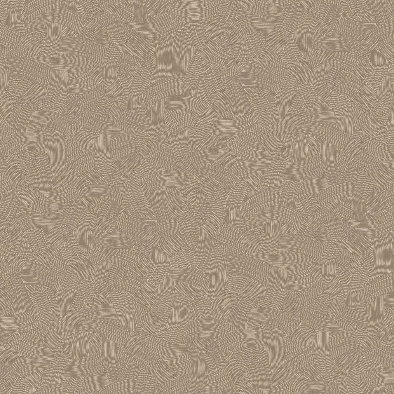 Metallic textured wallpaper with abstract pattern BERENICE - TAUPE/DORÉ beige with gold