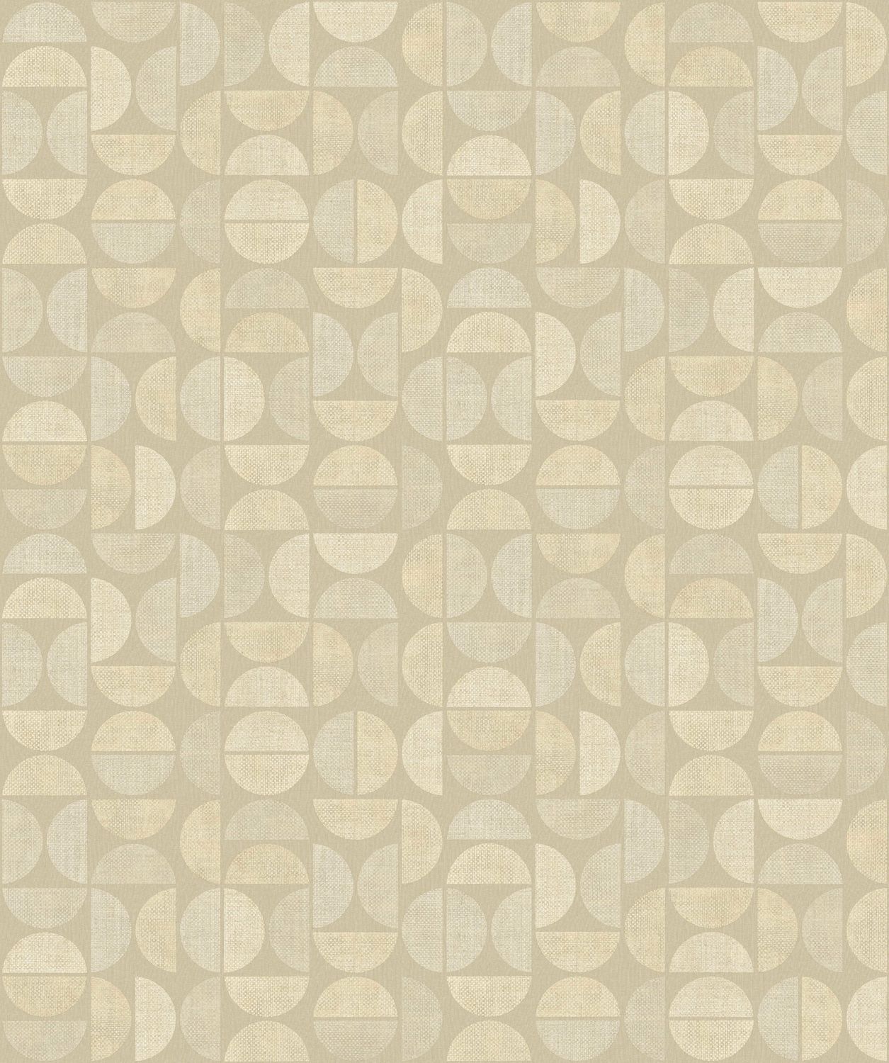 Textured wallpaper imitating raffia with a geometric pattern DUALIS - SAND