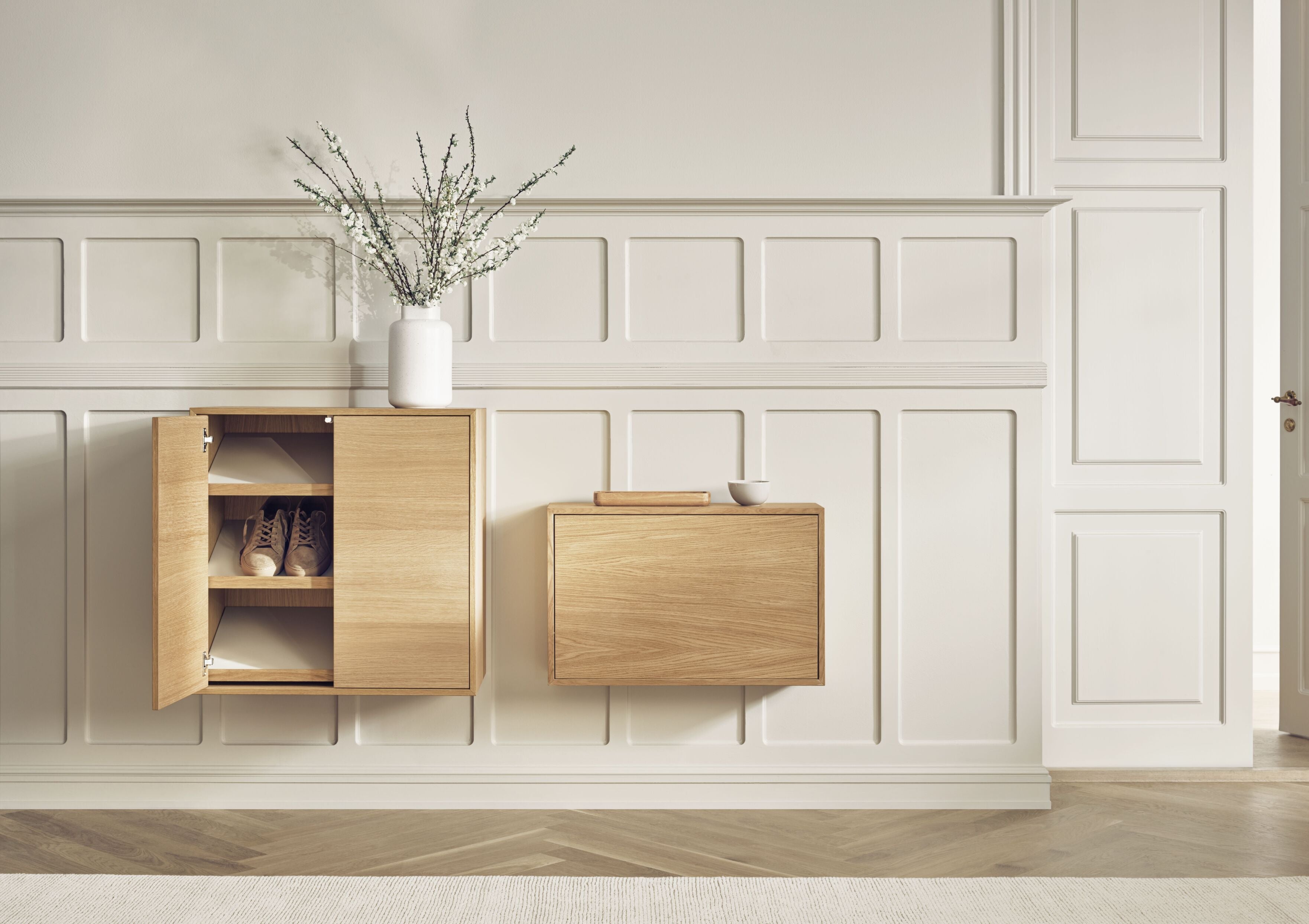 Skriňa na topánky CASE dubový dyha