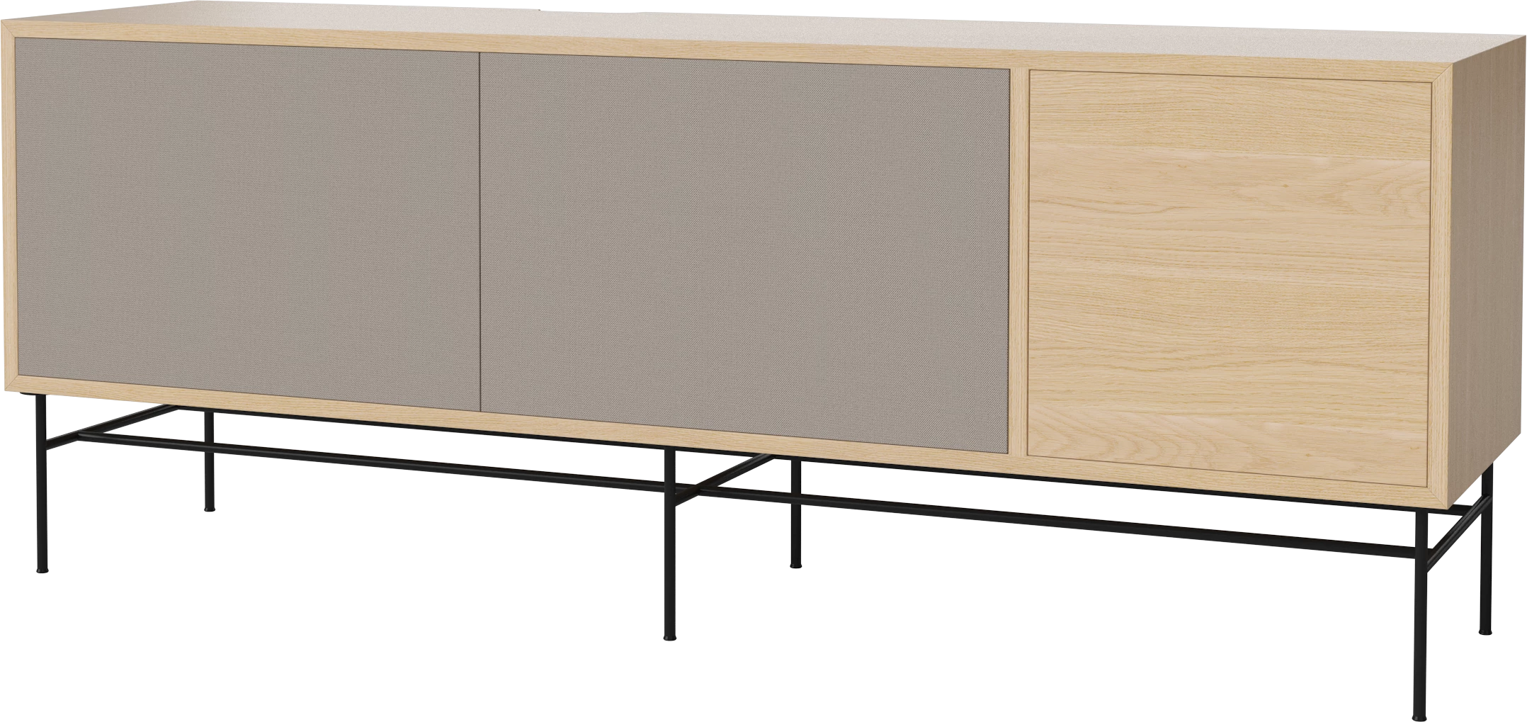 RTV CASE CABINET BONEY Oak Veneer with a black base