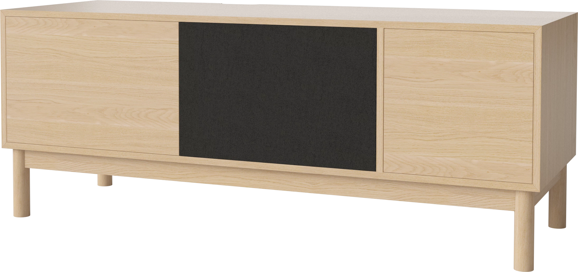 Televízna skrinka CASE bielená dubová dyha