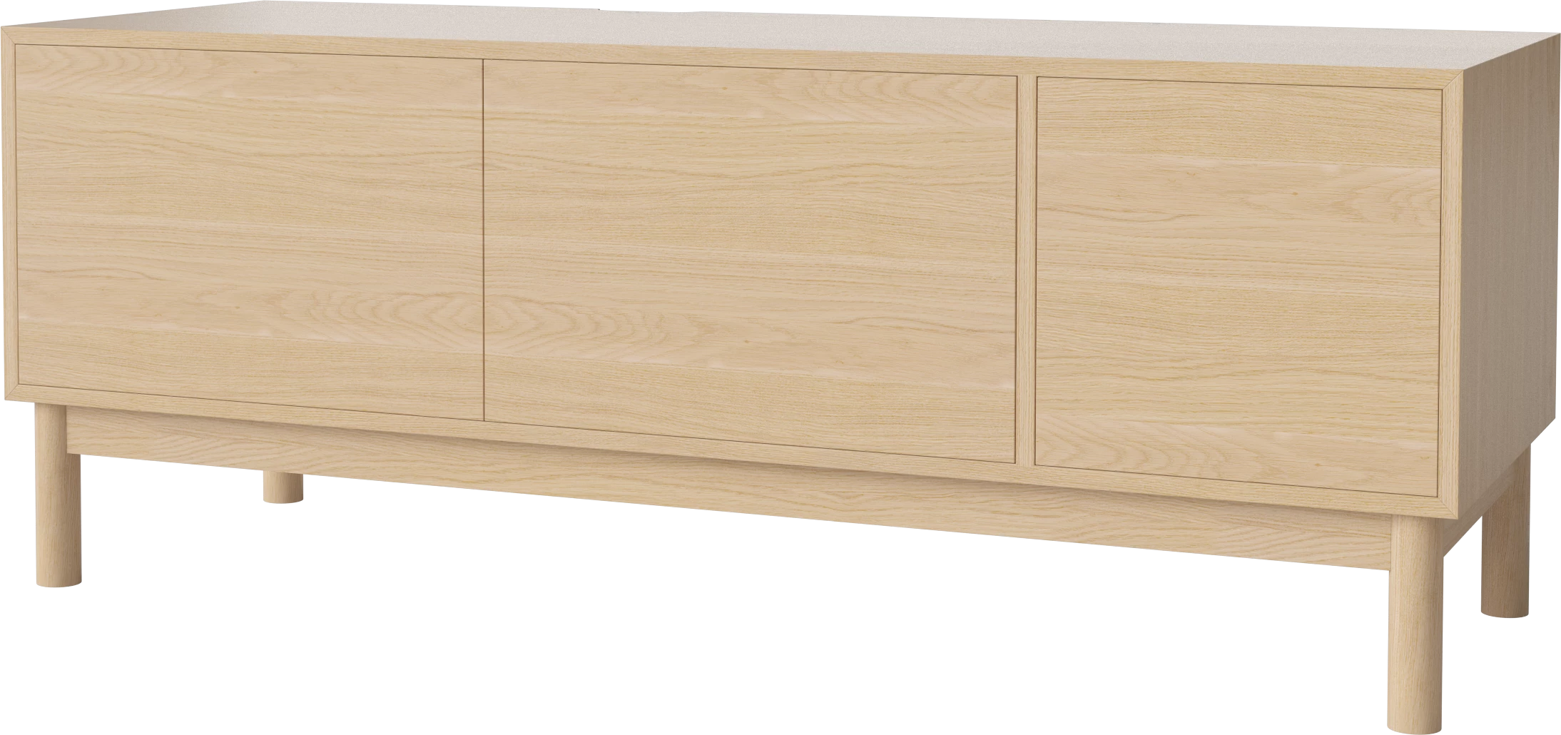 Televízna skrinka CASE bielená dubová dyha