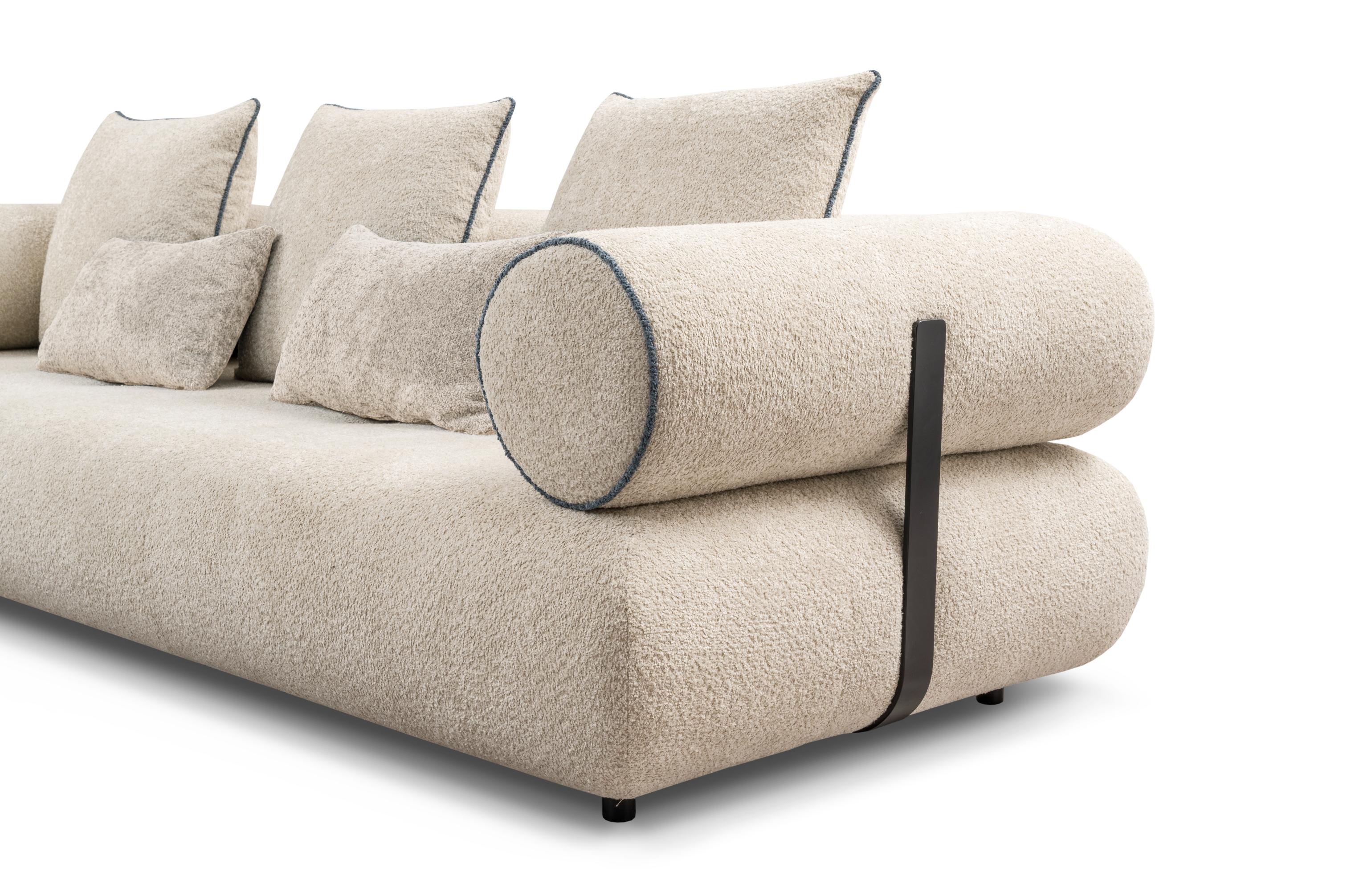 Right-facing modular corner sofa CASABLANCA customizable