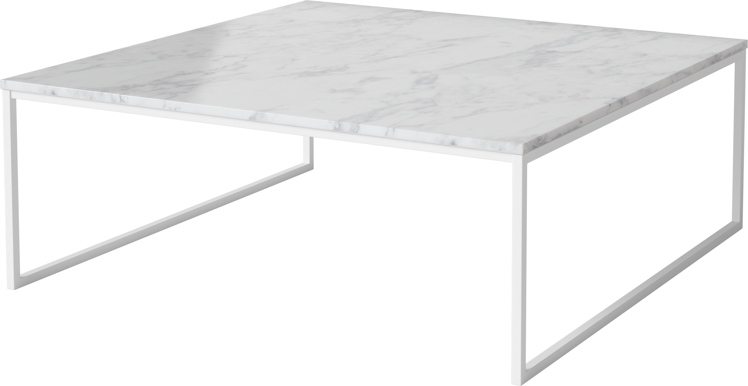 Kávový stolík COMO biela oceľová základňa