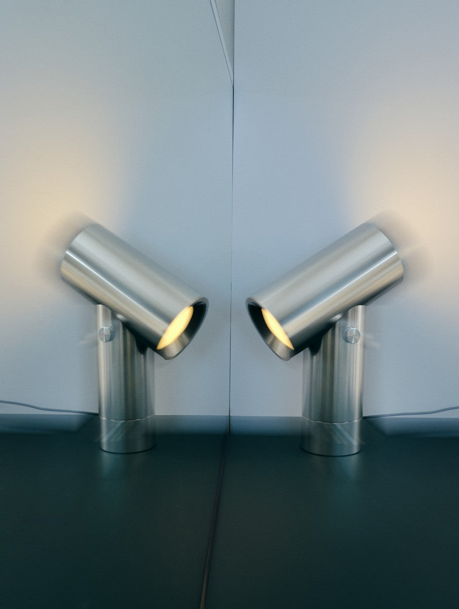 Table lamp BEAM polished aluminum