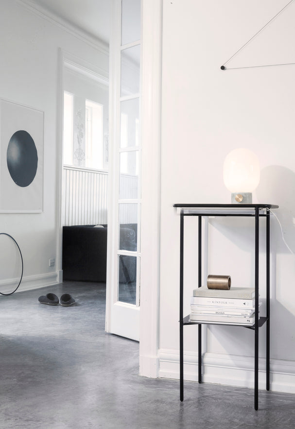 Stolná lampa JWDA červený travertín