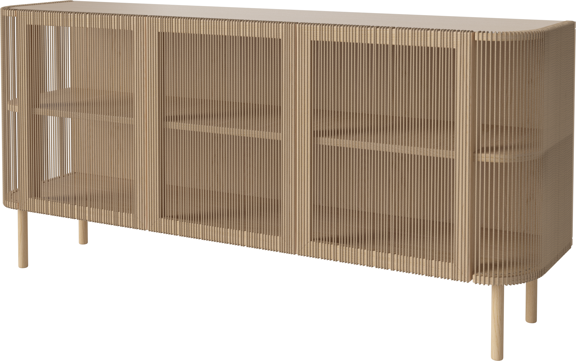 Kredenc CORD bielené dubové drevo