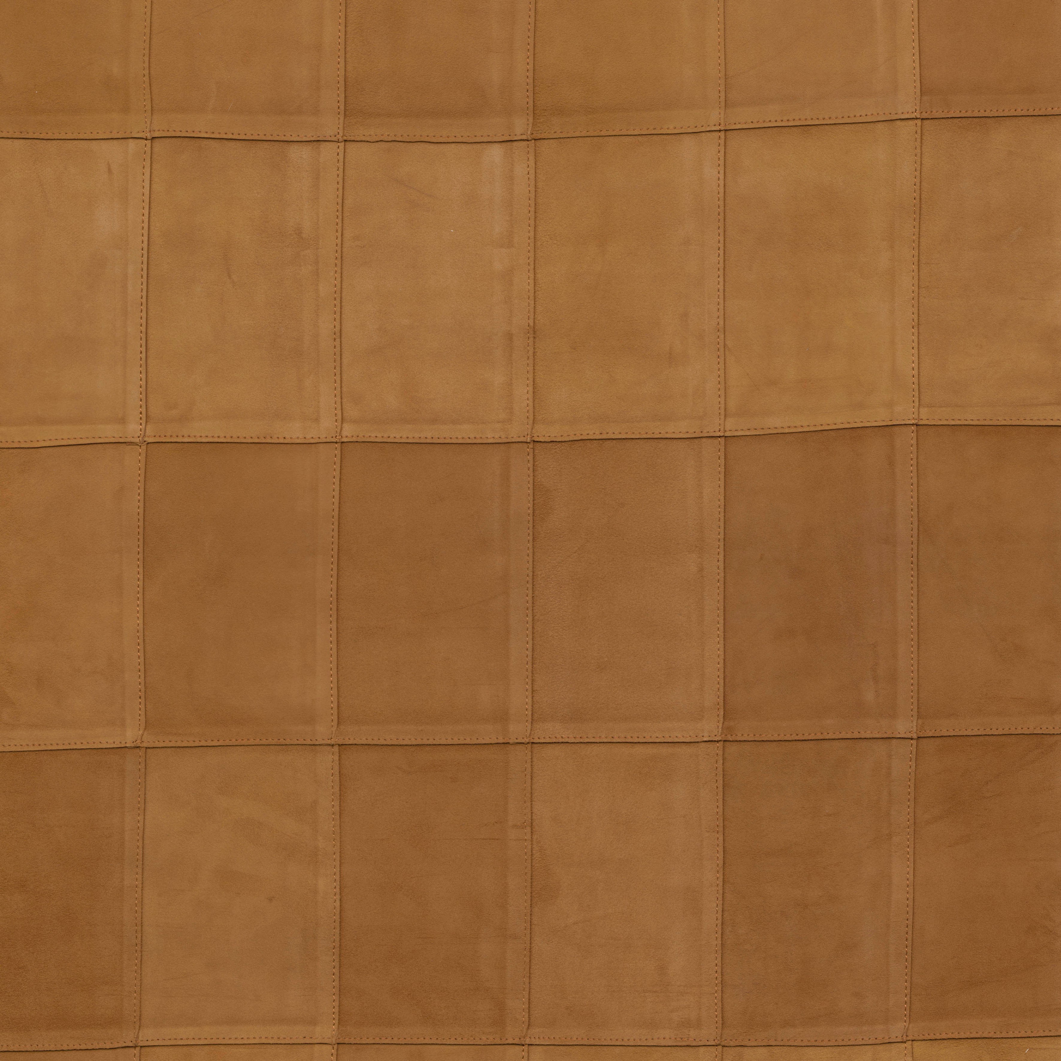 Natural leather wallpaper with geometric pattern AVENIO brown
