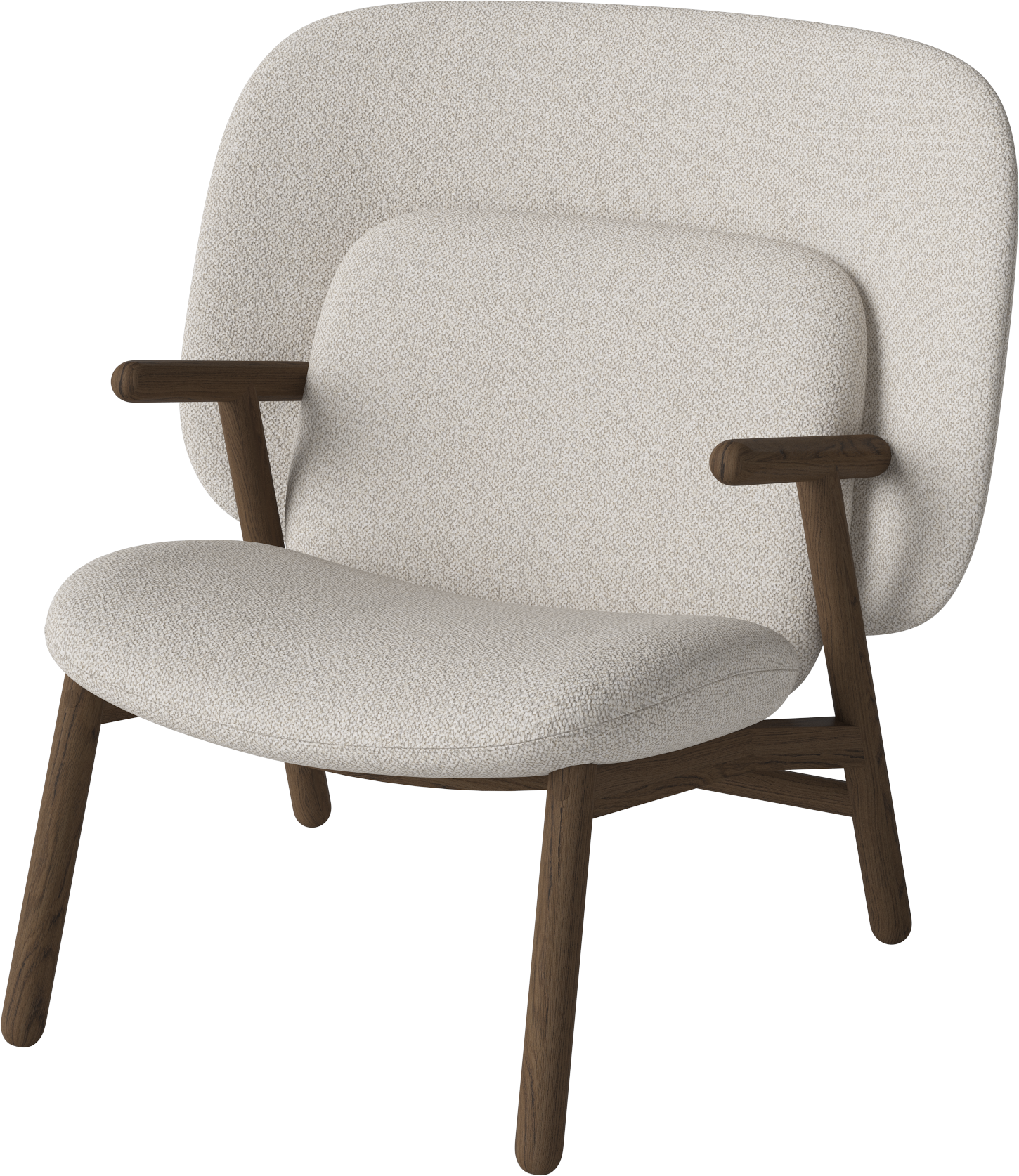 Chair with a headrest COSH base of dark oak wood