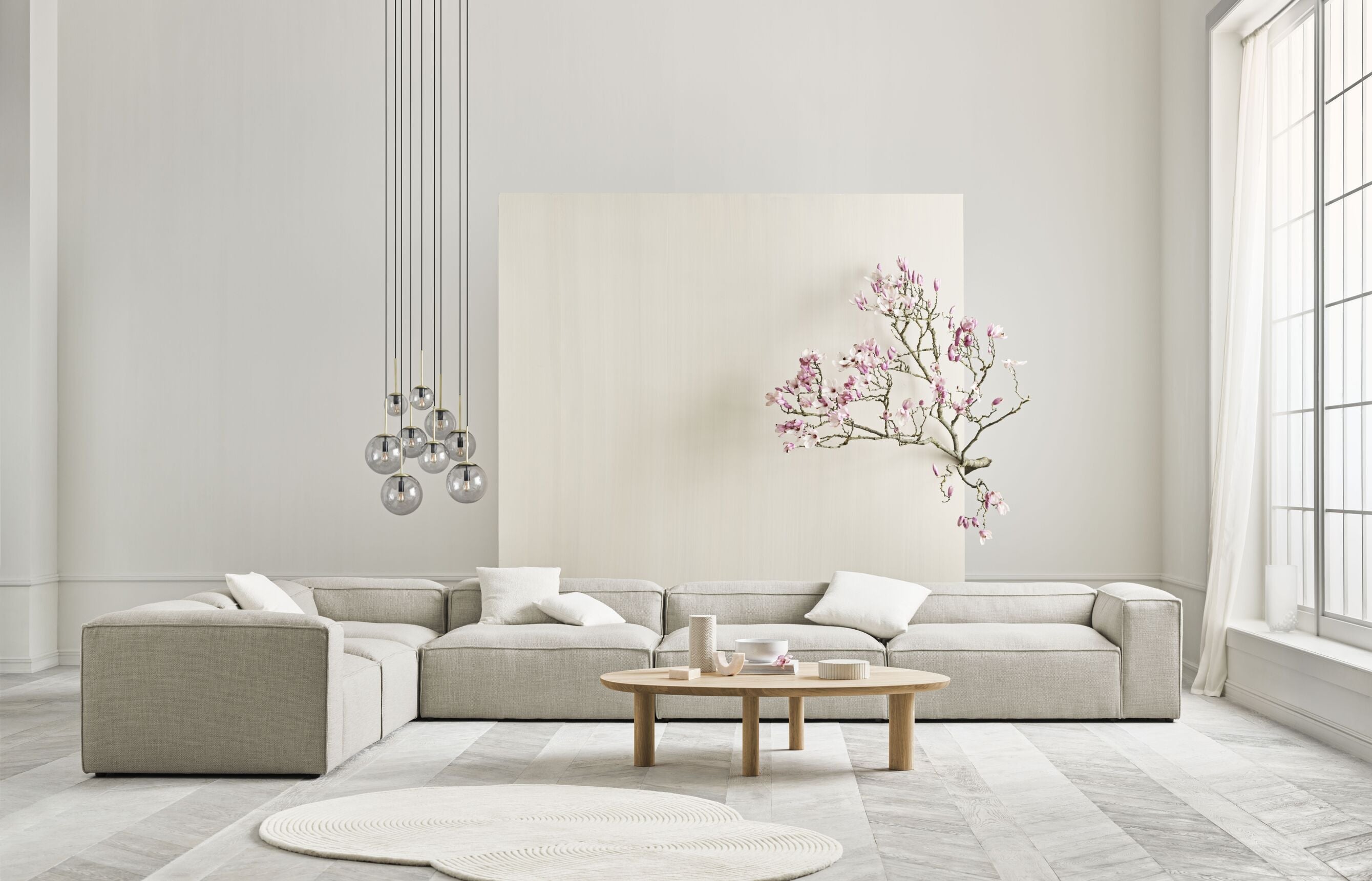 Modulárna pohovka COSIMA - ľavostranný ležadlo čalúnené