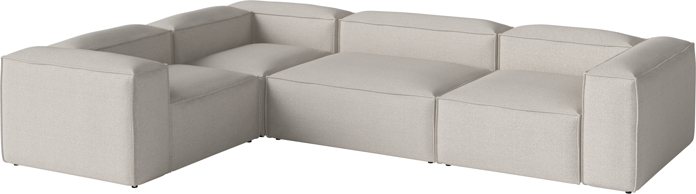 Rohová sedačka ľavostranná 4-modulová COSIMA čalúnená