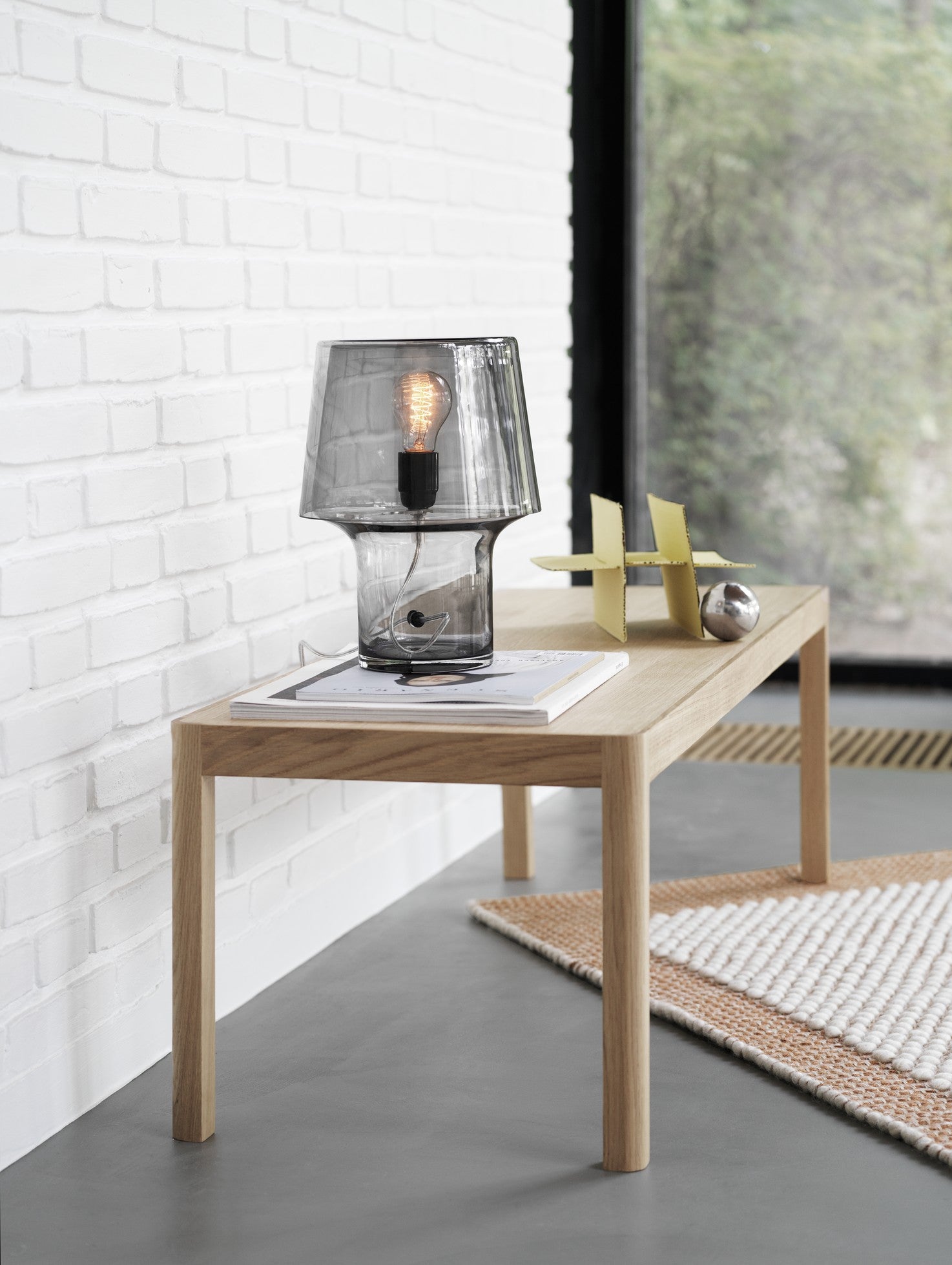 Lampa stołowa COSY dymione szkło