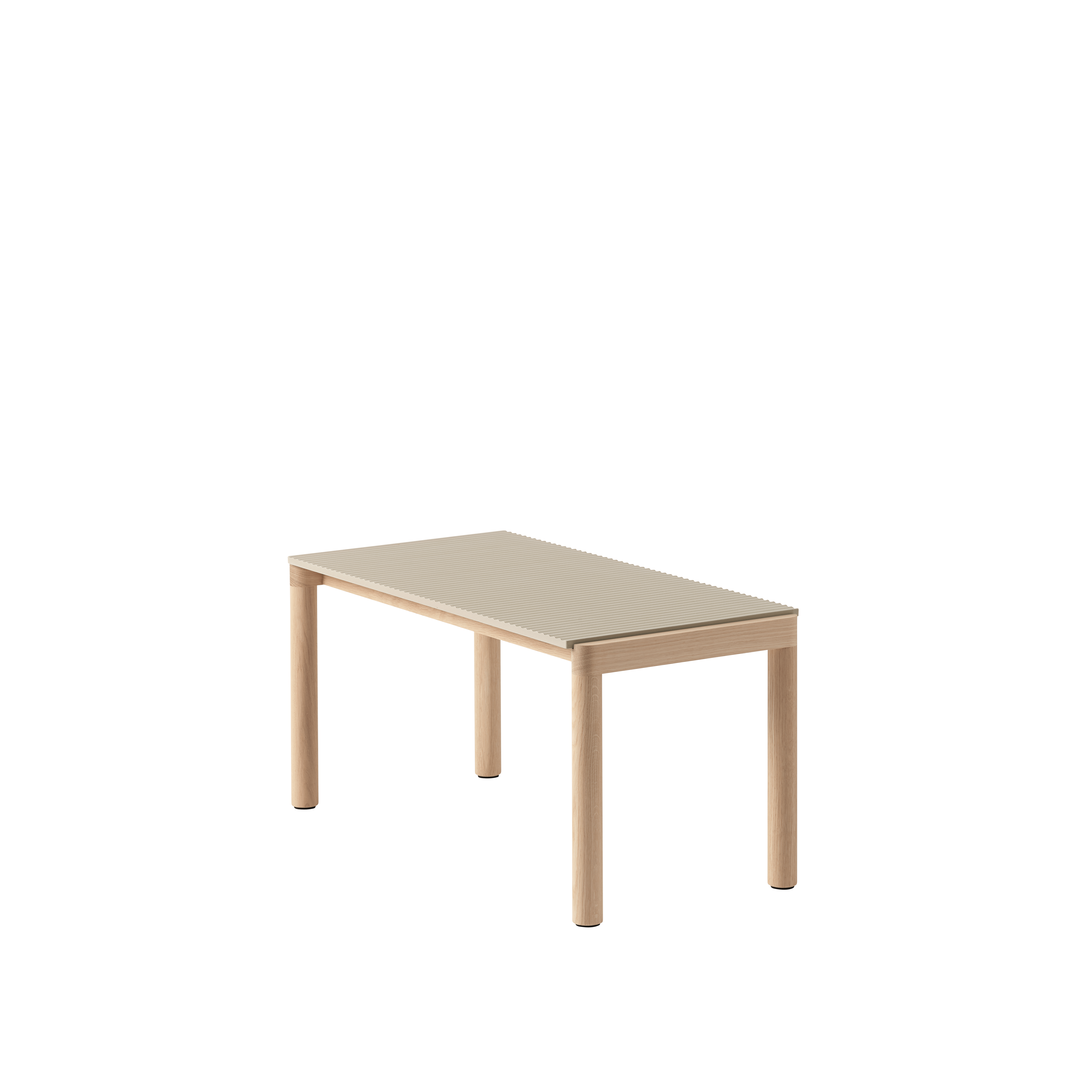 Couple Sand Coffee Table with Oak Base