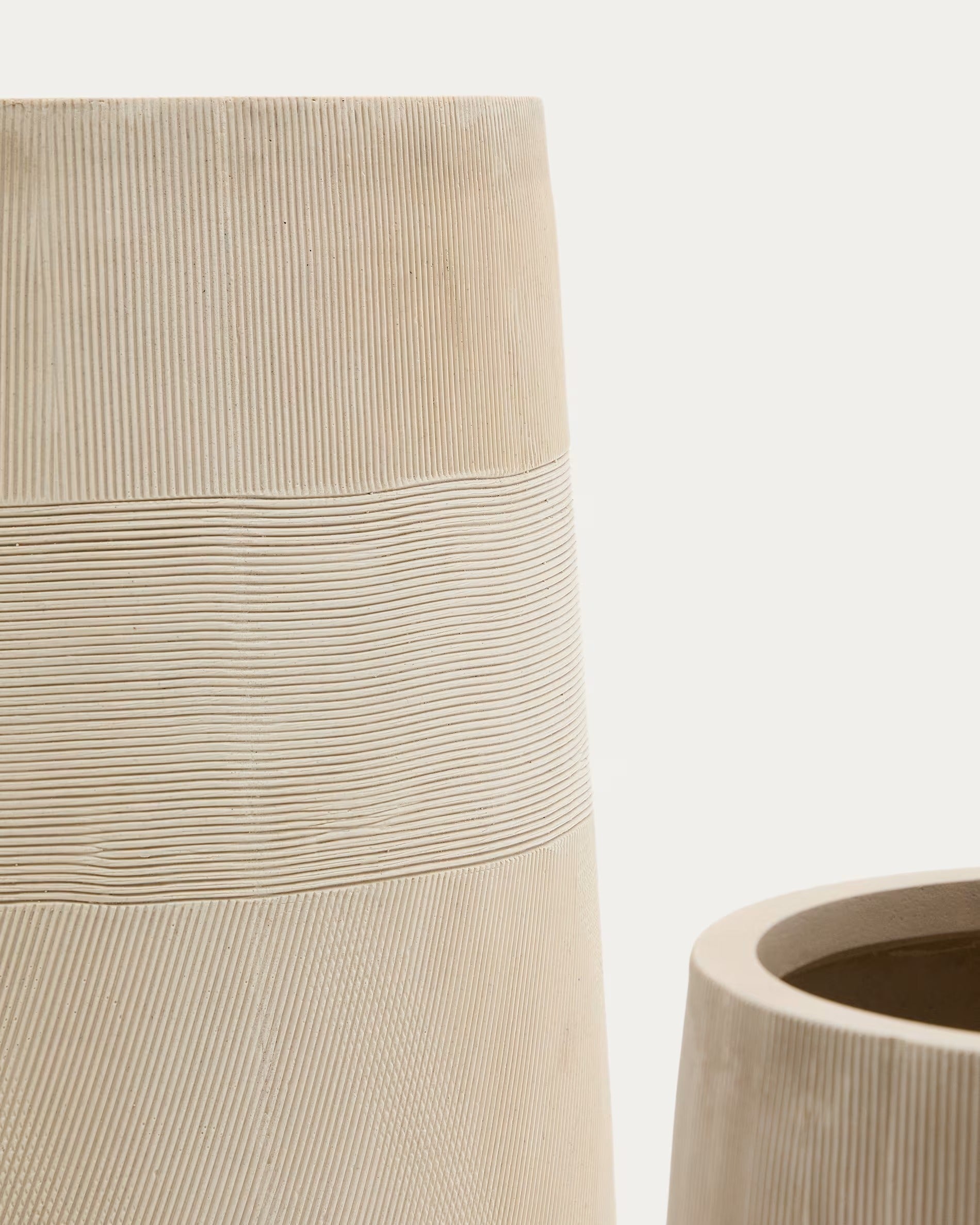 Set of pots tival beige polycement