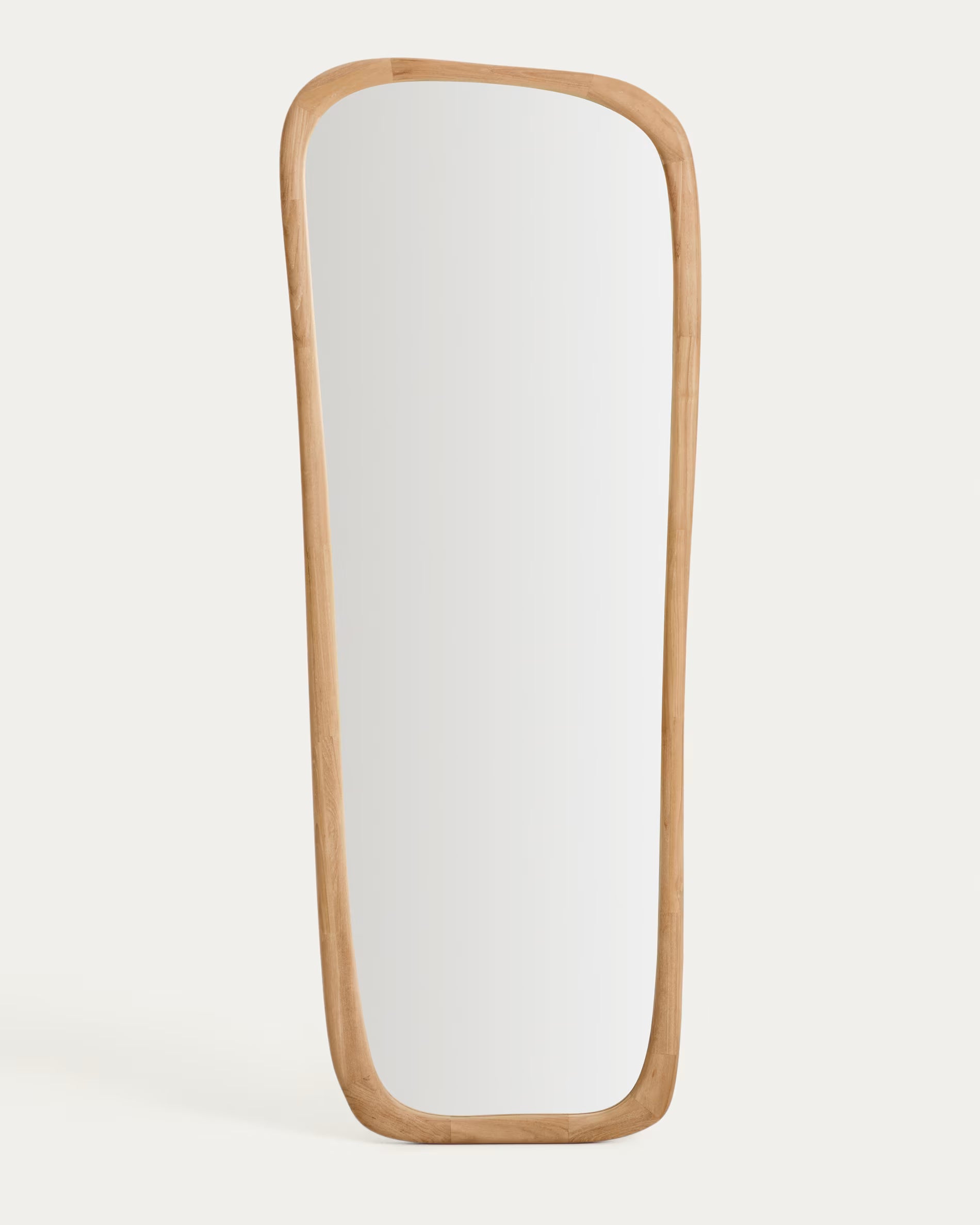ALURA elongated mirror teak wood