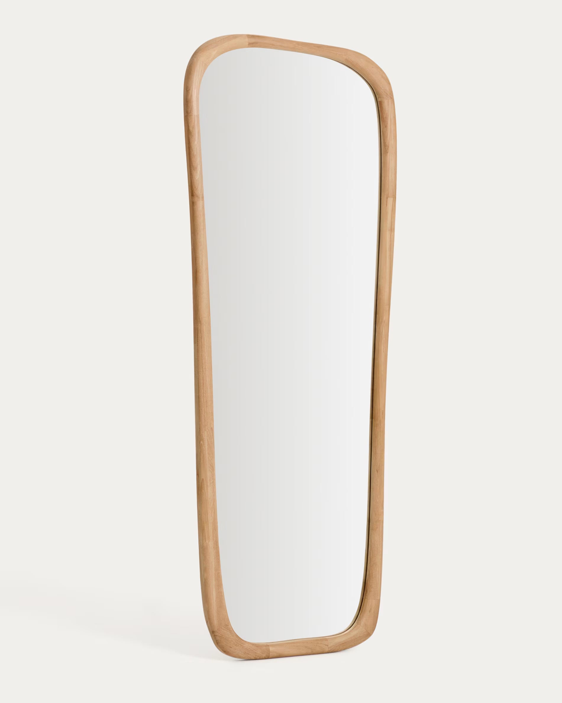 ALURA elongated mirror teak wood