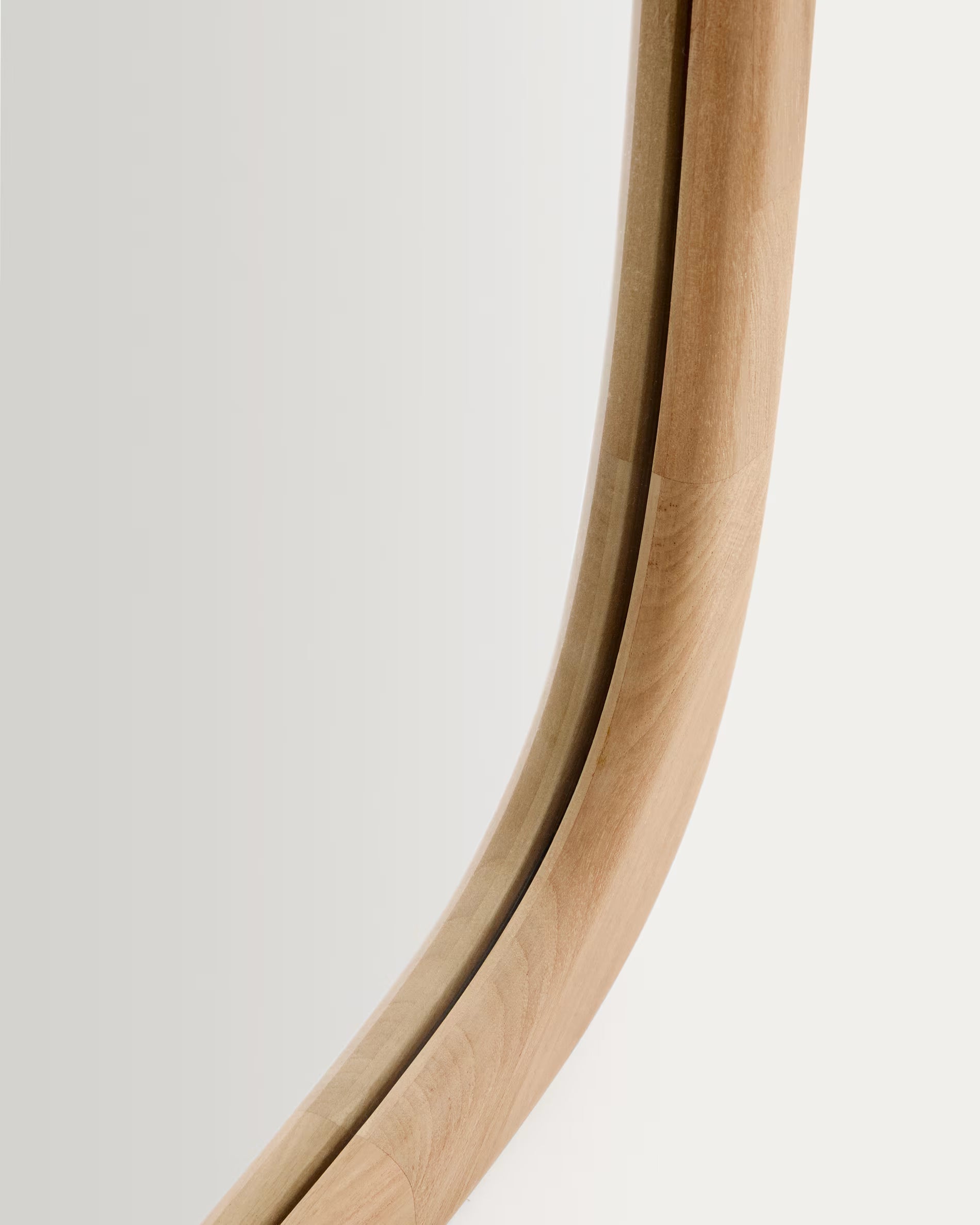 ALURA elongated mirror teak wood