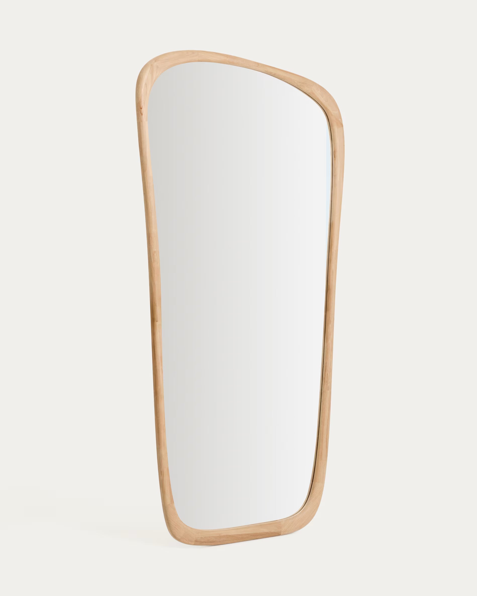ALURA elongated mirror teak wood