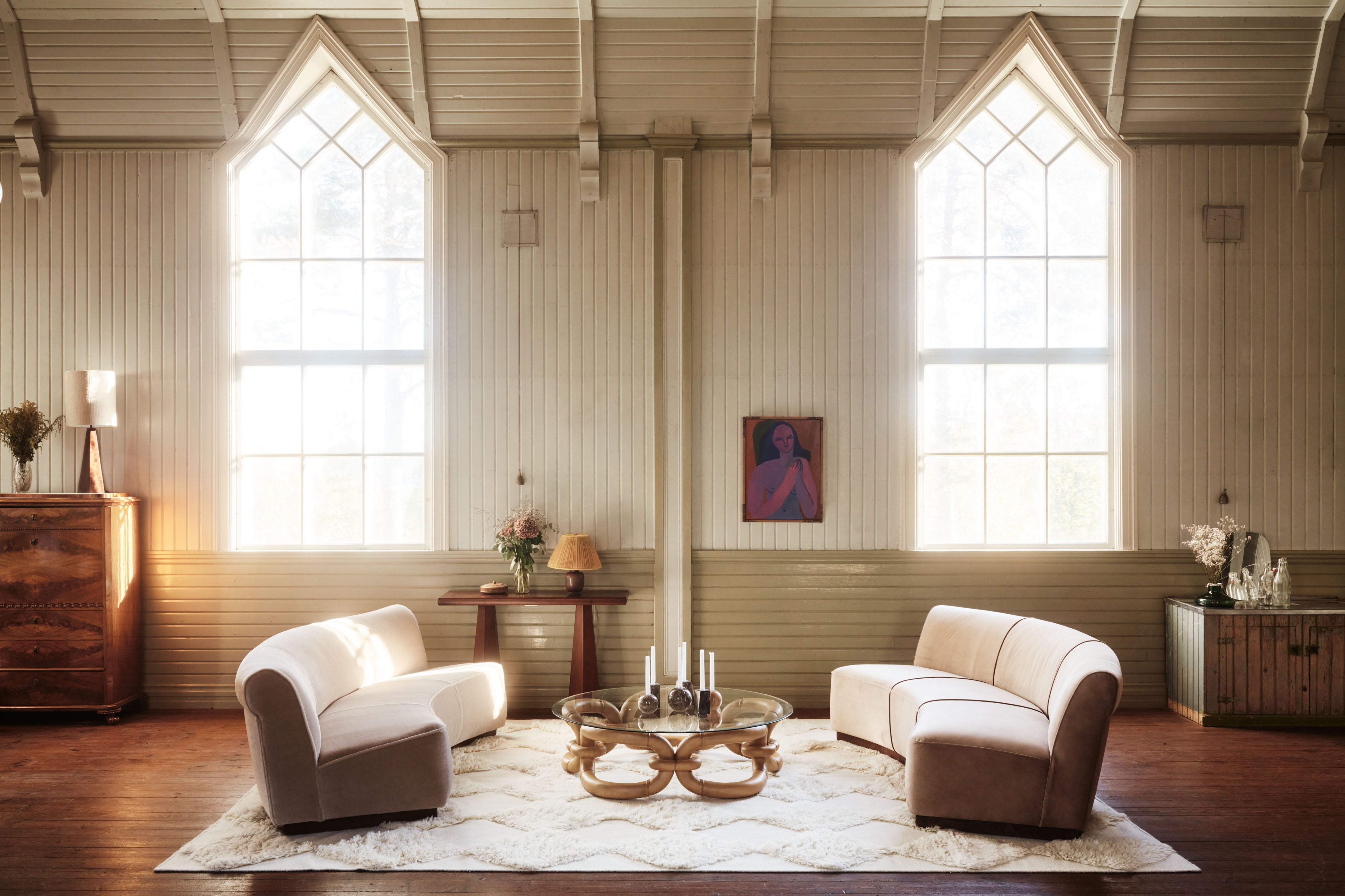 Koberec CHESS RYA krémový