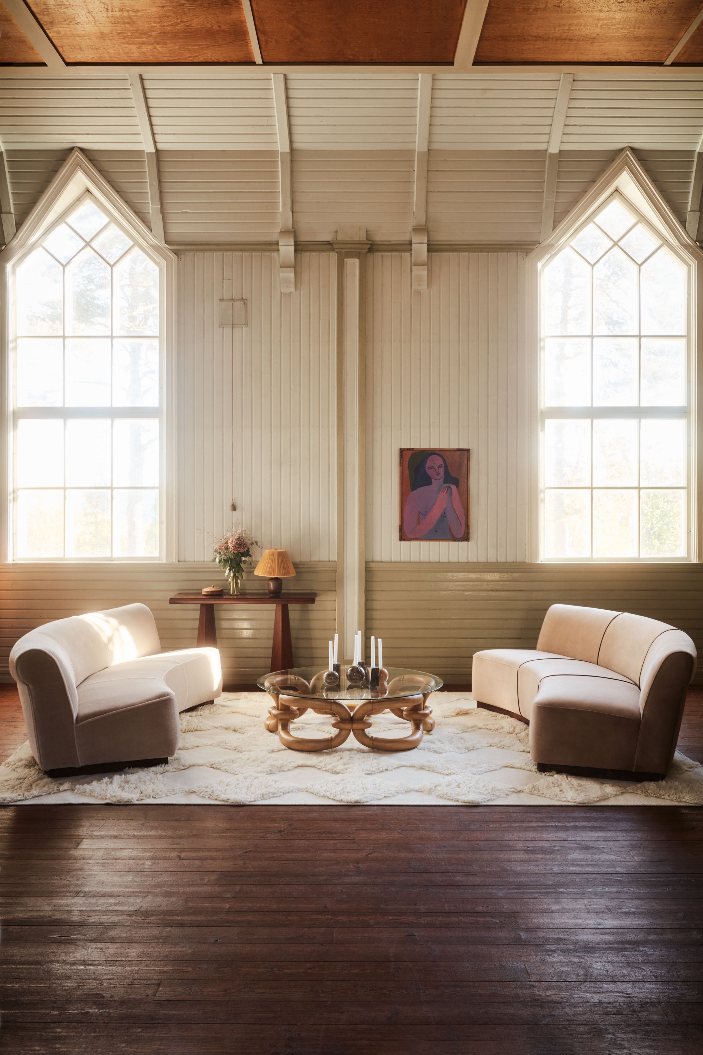 Koberec CHESS RYA krémový