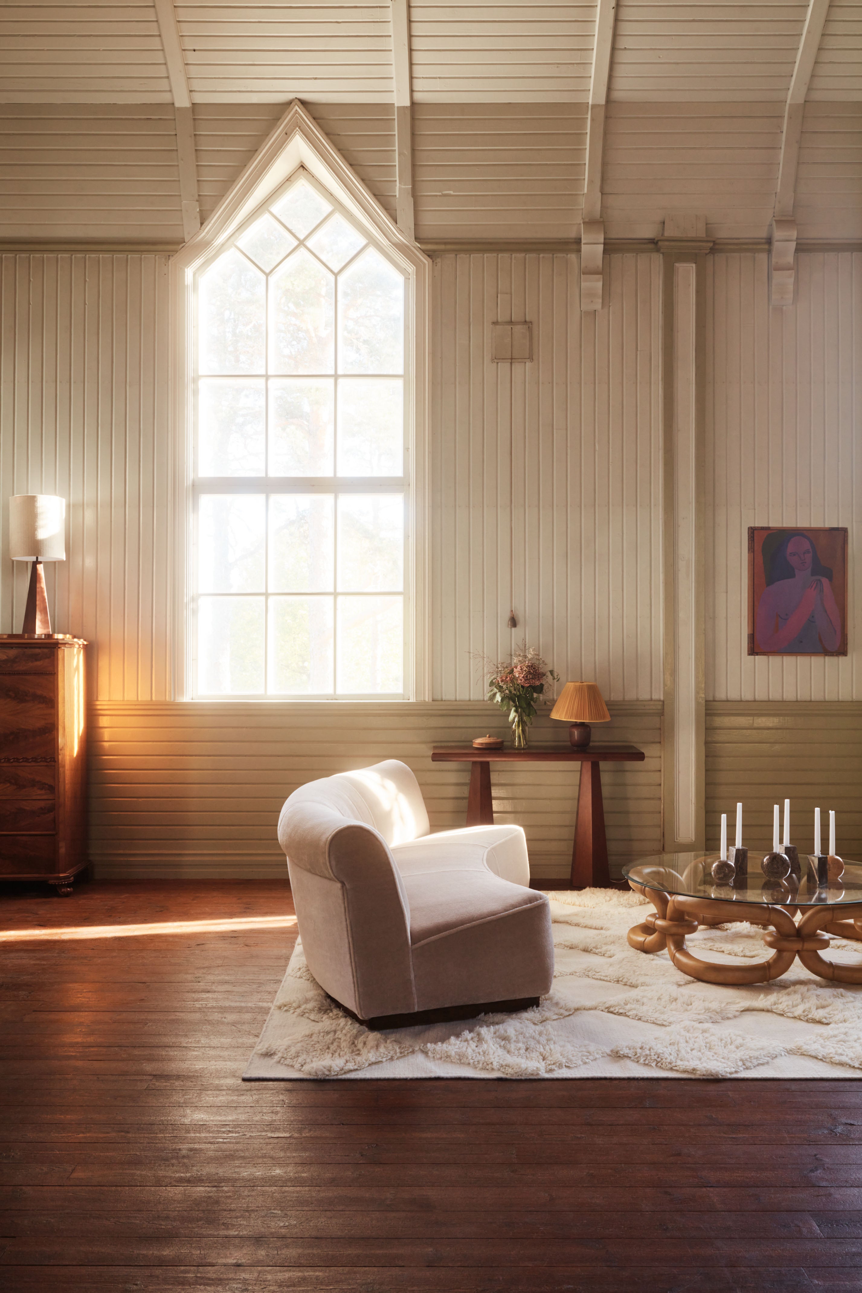 Koberec CHESS RYA krémový